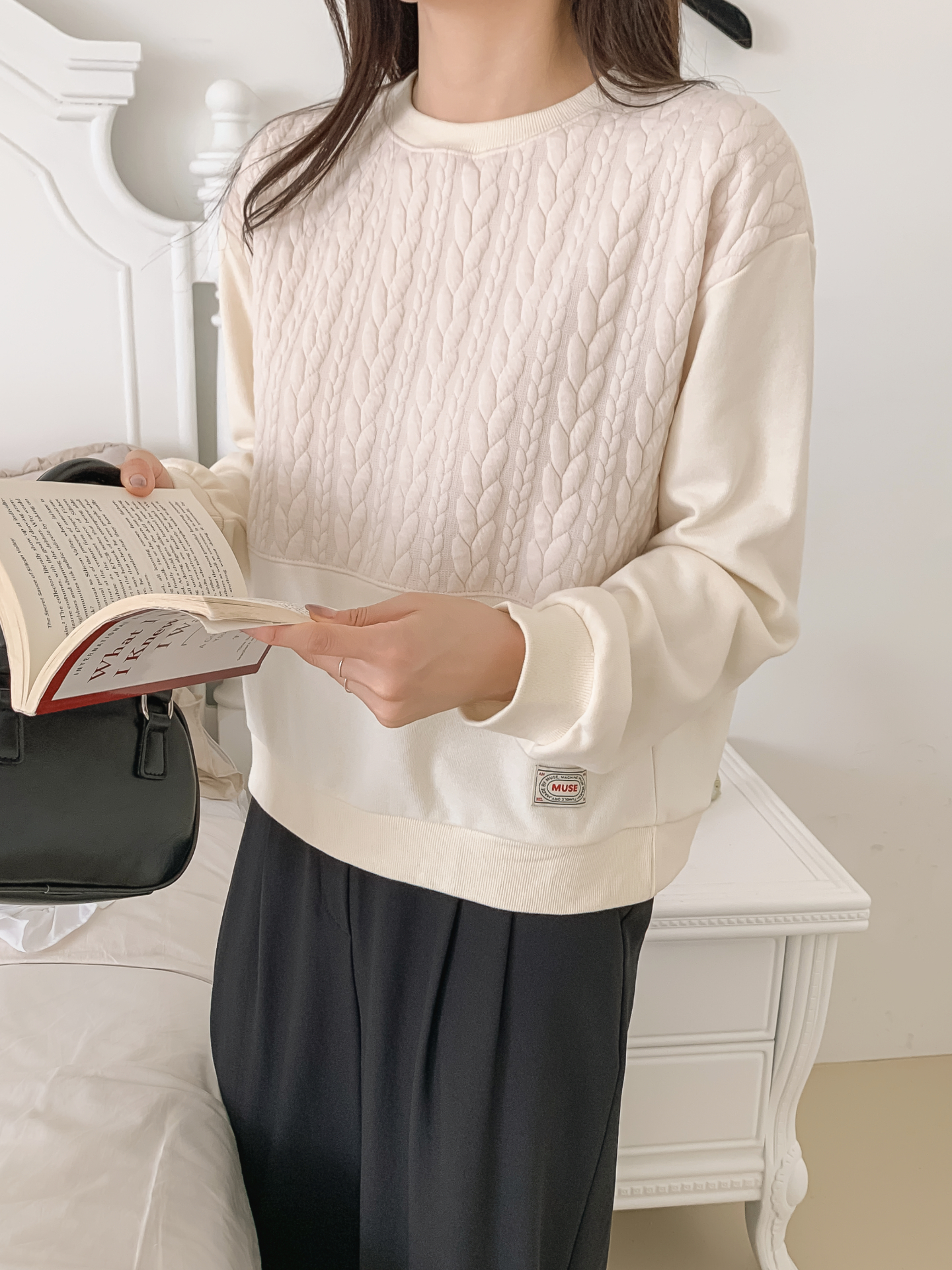 ソフトラウンドネック長袖スウェット | 詳細画像10