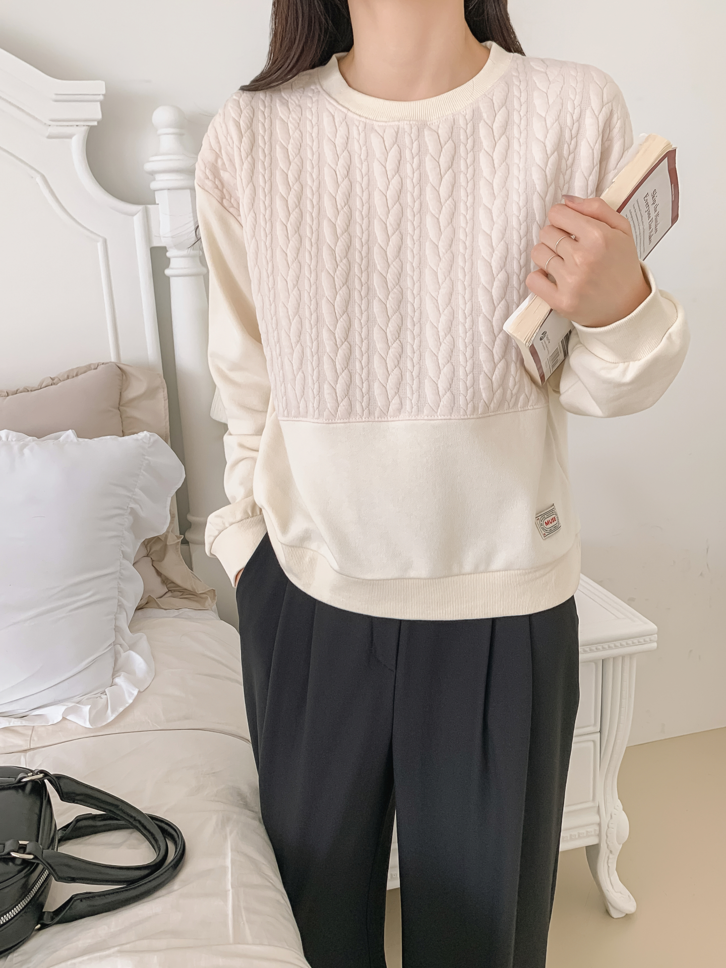 ソフトラウンドネック長袖スウェット | 詳細画像11