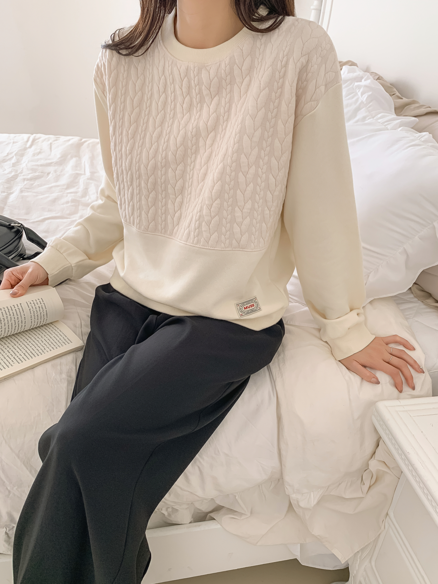 ソフトラウンドネック長袖スウェット | 詳細画像12