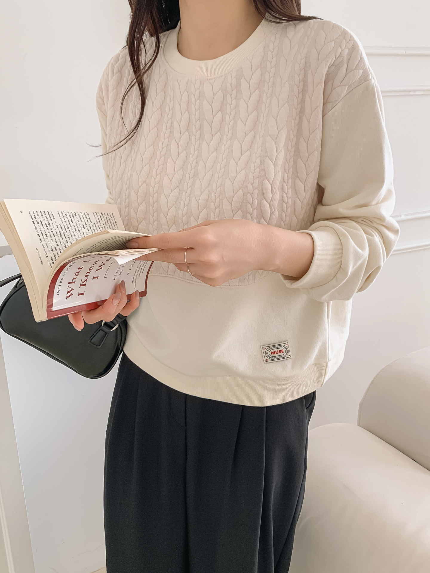 ソフトラウンドネック長袖スウェット | 詳細画像14