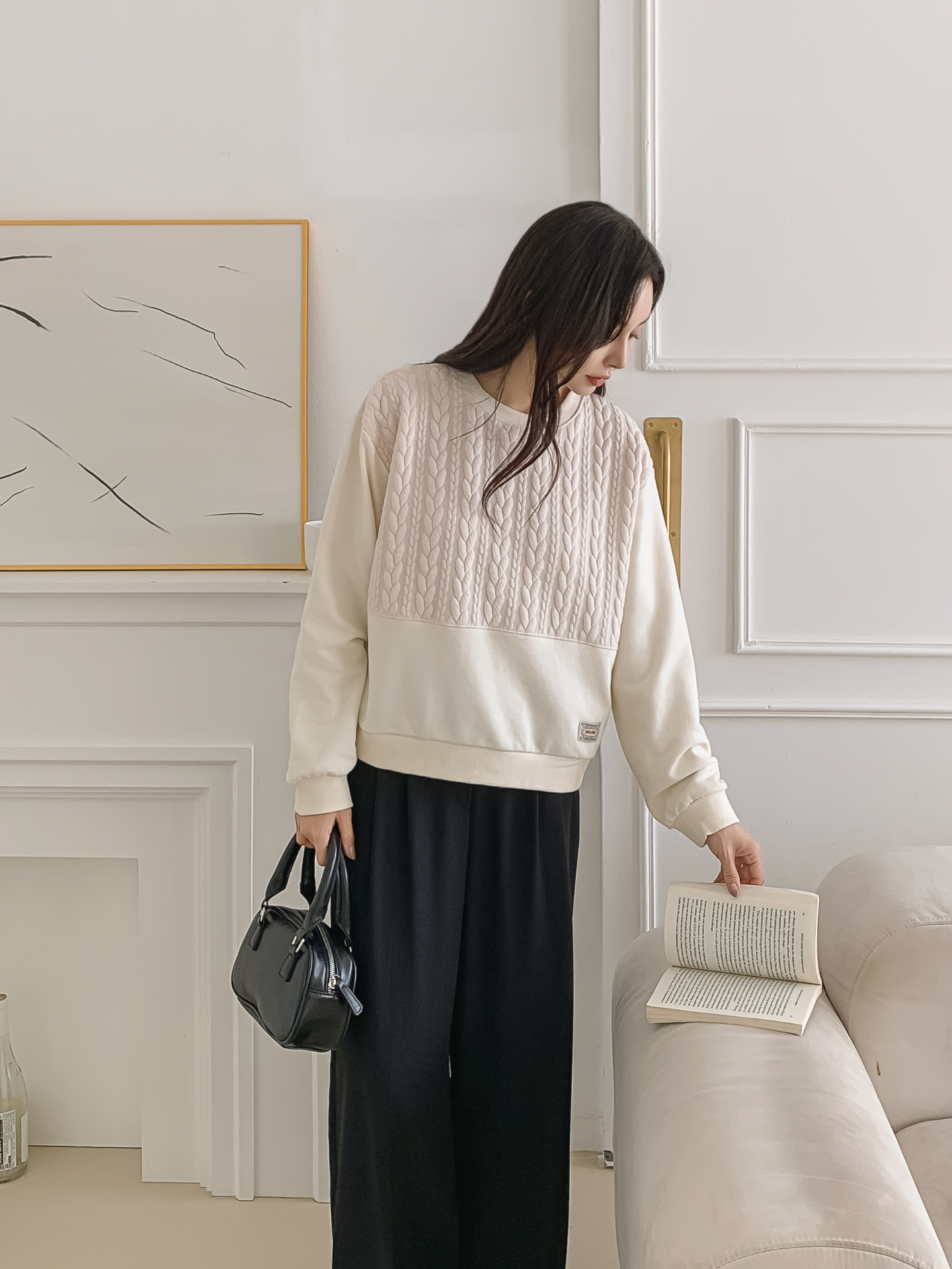 ソフトラウンドネック長袖スウェット | 詳細画像15