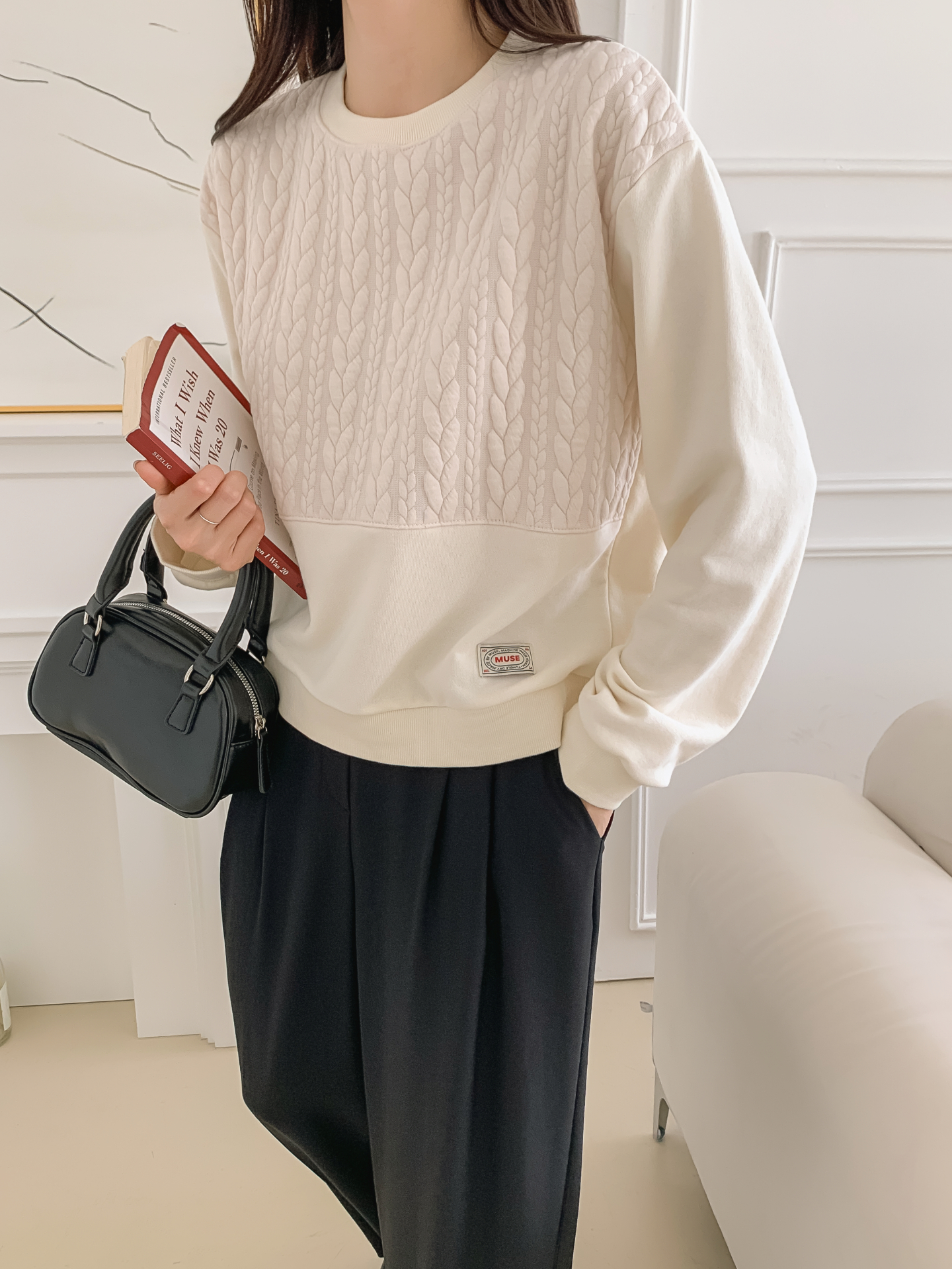 ソフトラウンドネック長袖スウェット | 詳細画像16