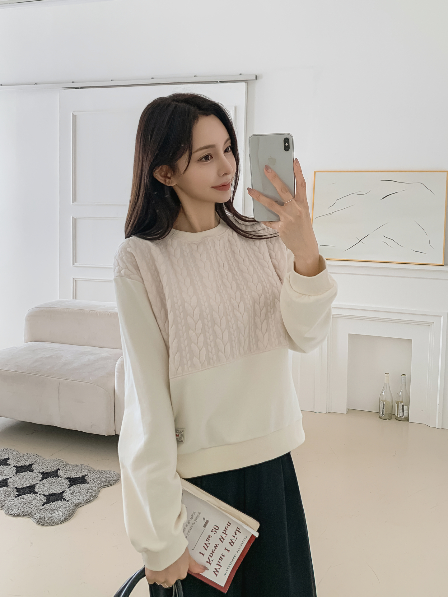 ソフトラウンドネック長袖スウェット | 詳細画像6