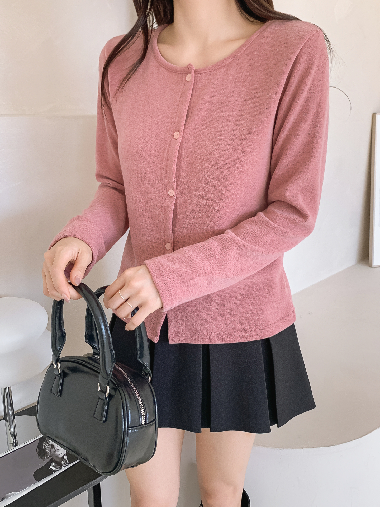 スリム長袖ボーダーカーディガンタンクトップアンサンブル | 詳細画像38