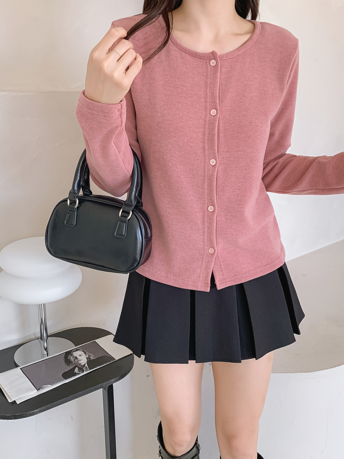 スリム長袖ボーダーカーディガンタンクトップアンサンブル | 詳細画像40