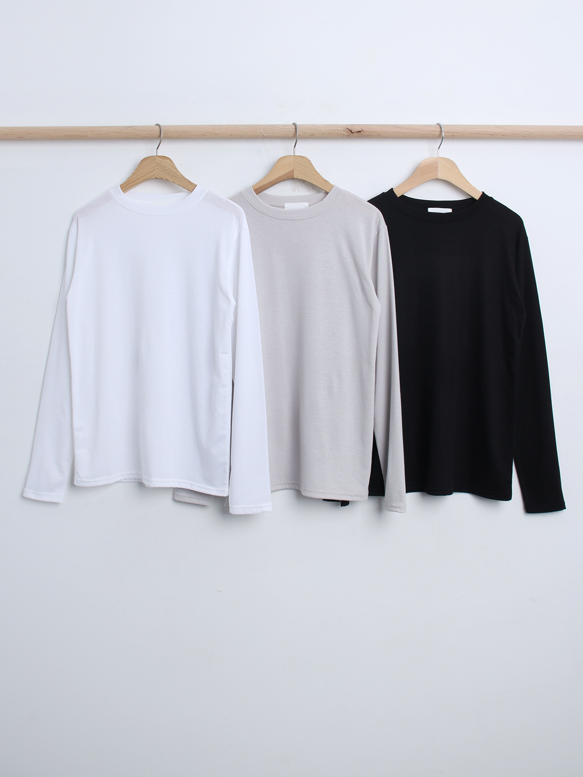 ラウンドネックベーシック無地カラーTシャツ | 詳細画像23