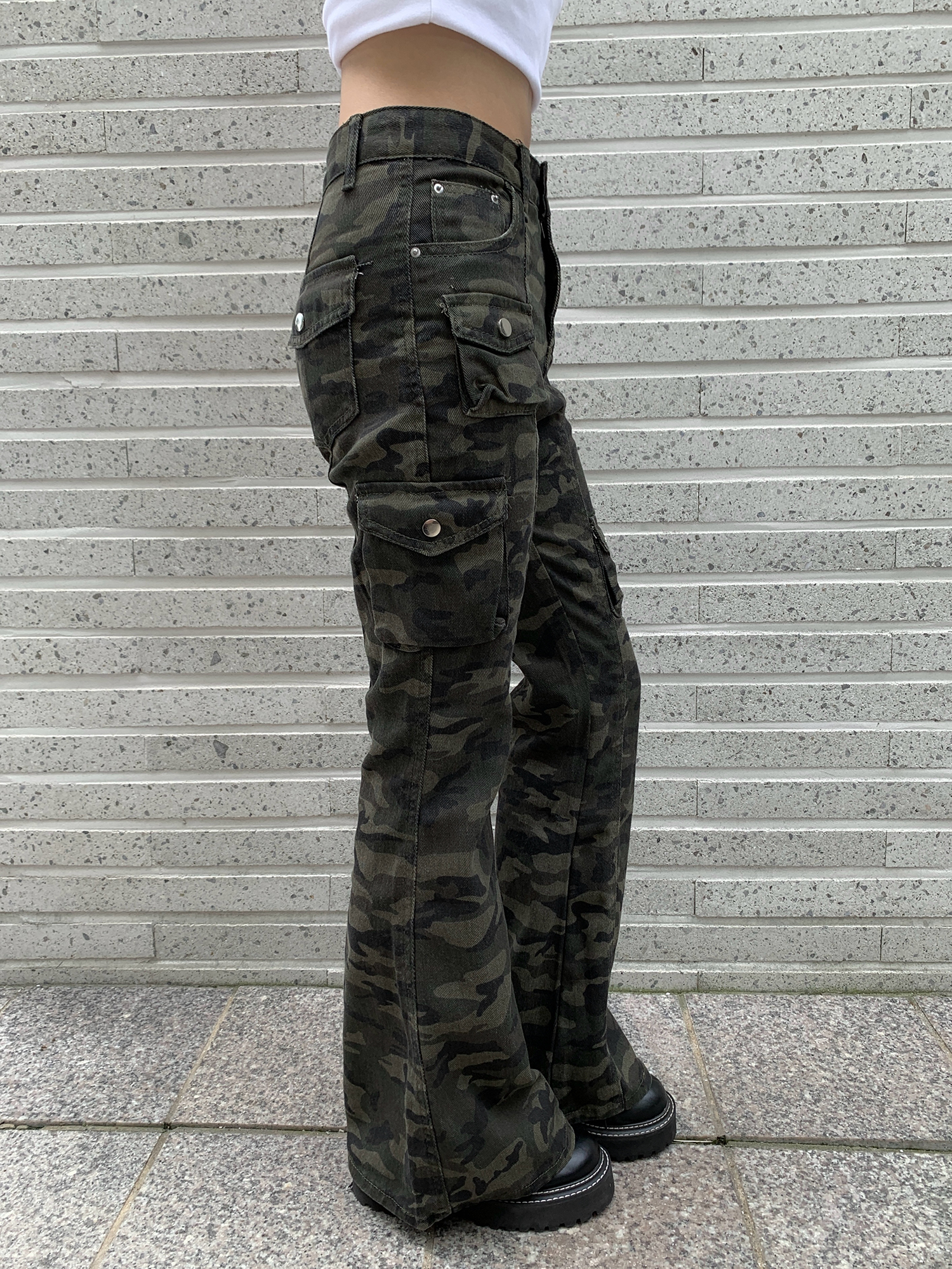 デニム　カモフラ　ブーツ アイケープラス IKplus 日本製Ikplus アイケープラス