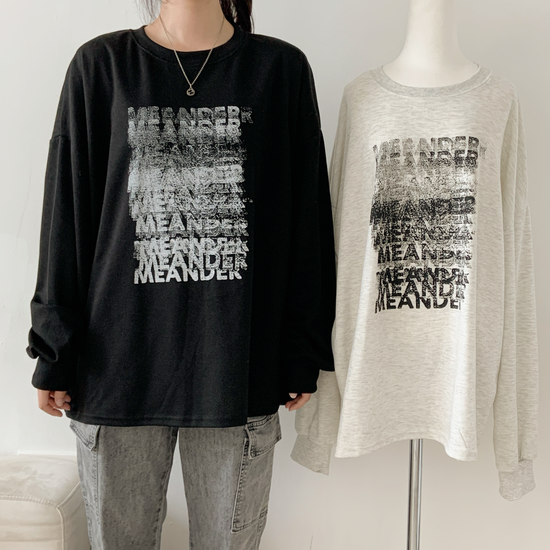 ラウンドネックボクシープリントグラデーションTシャツ | 詳細画像2