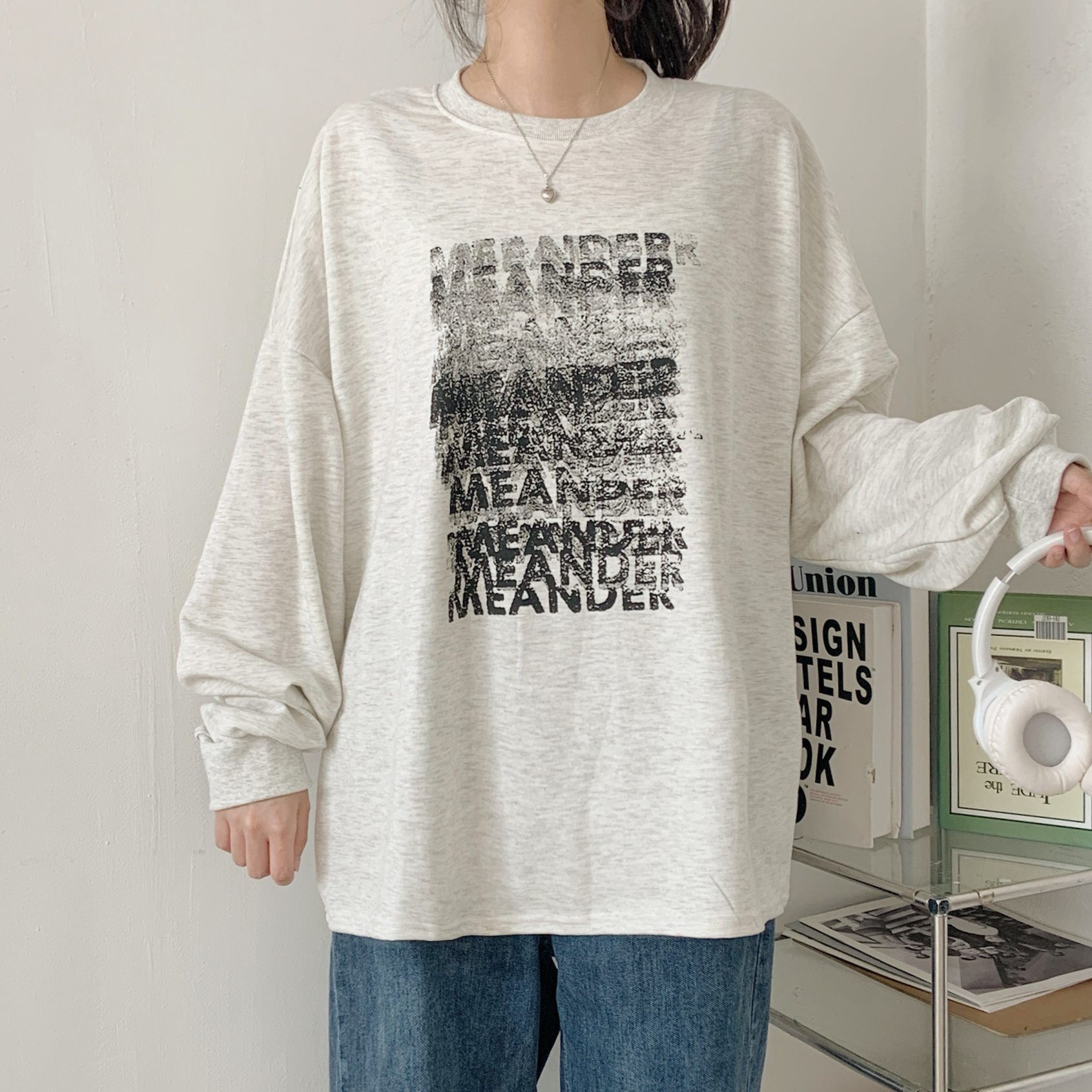 ラウンドネックボクシープリントグラデーションTシャツ | 詳細画像4