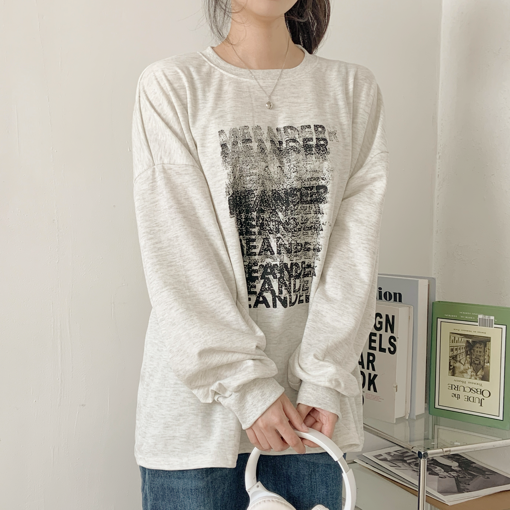 ラウンドネックボクシープリントグラデーションTシャツ | 詳細画像5