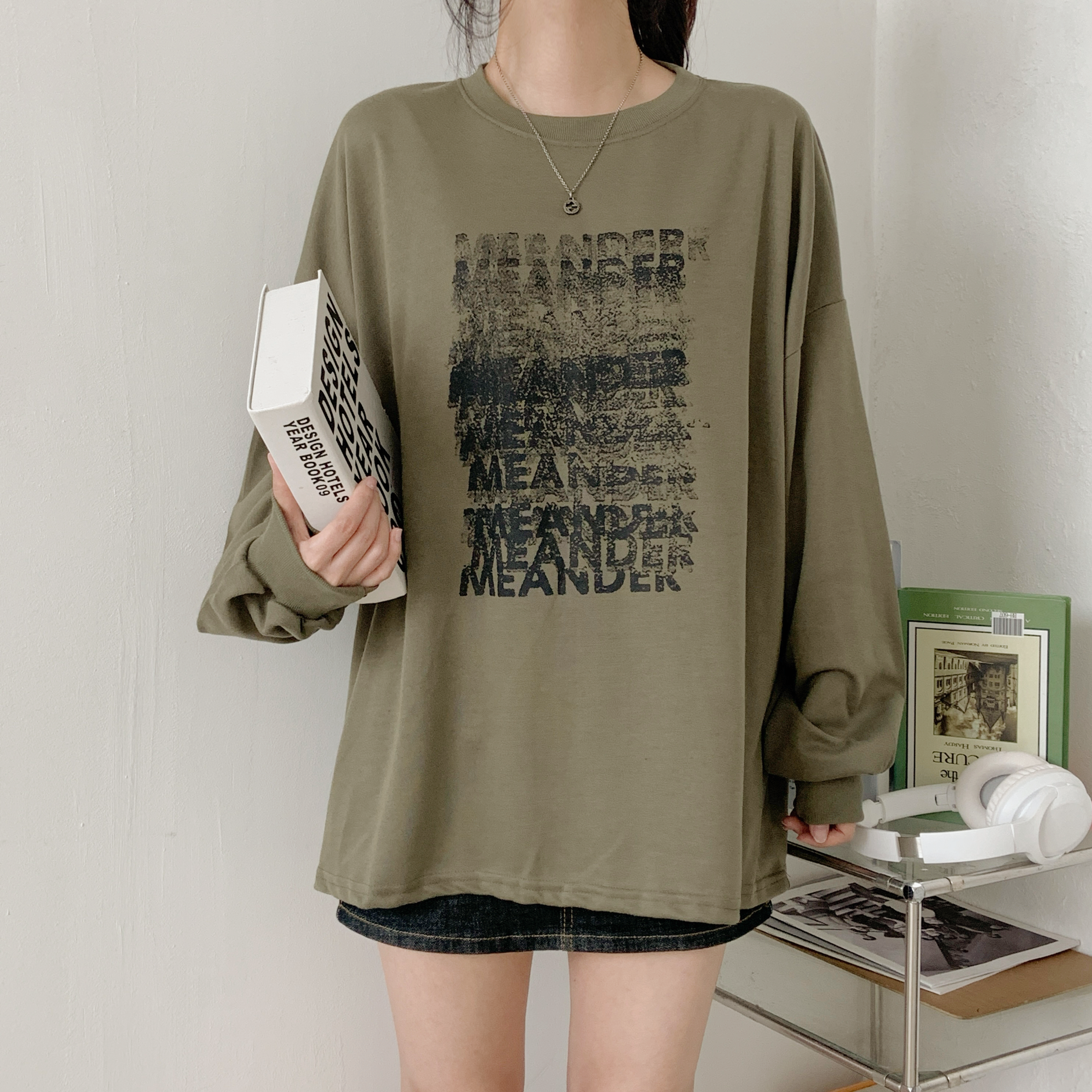 ラウンドネックボクシープリントグラデーションTシャツ | 詳細画像6
