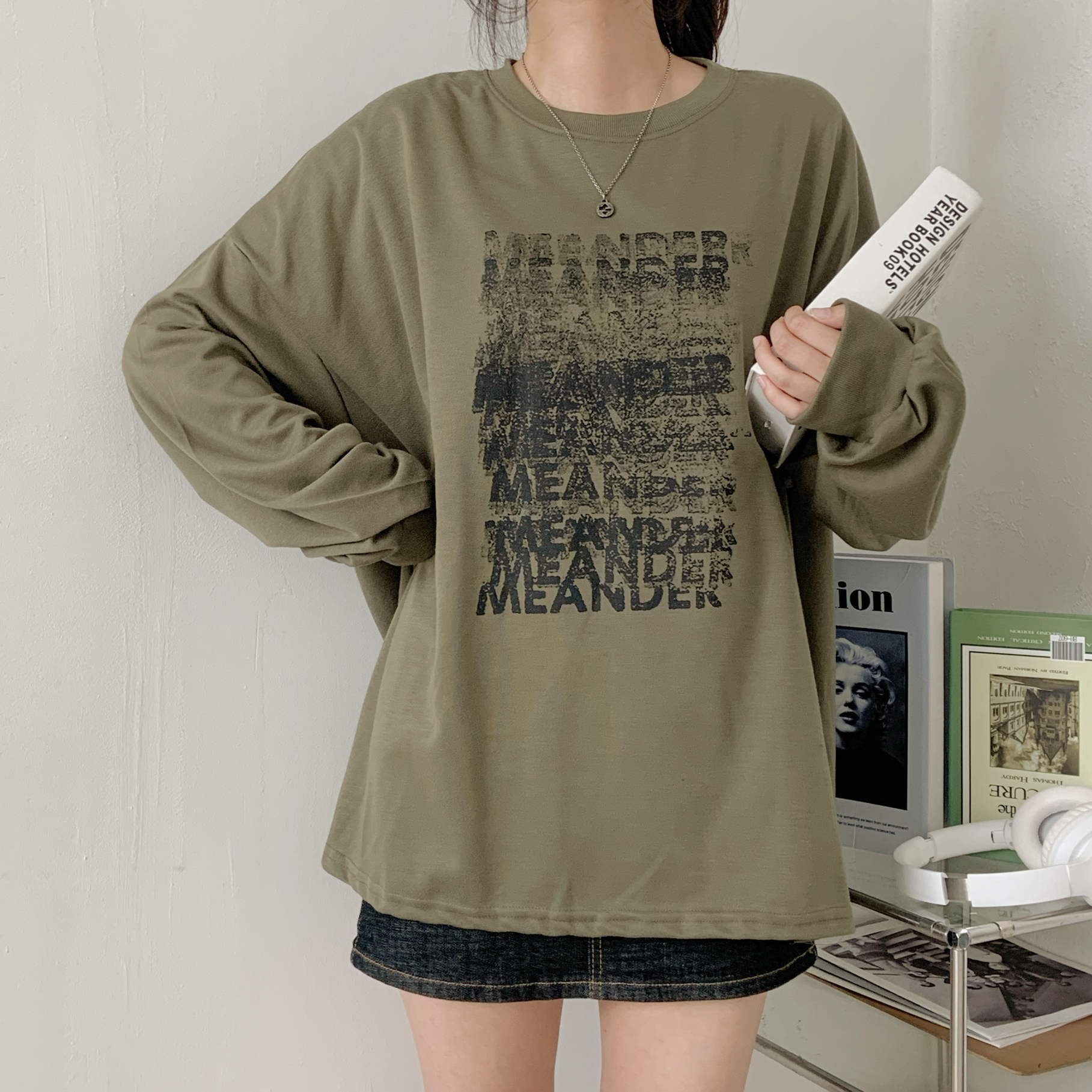 ラウンドネックボクシープリントグラデーションTシャツ | 詳細画像7
