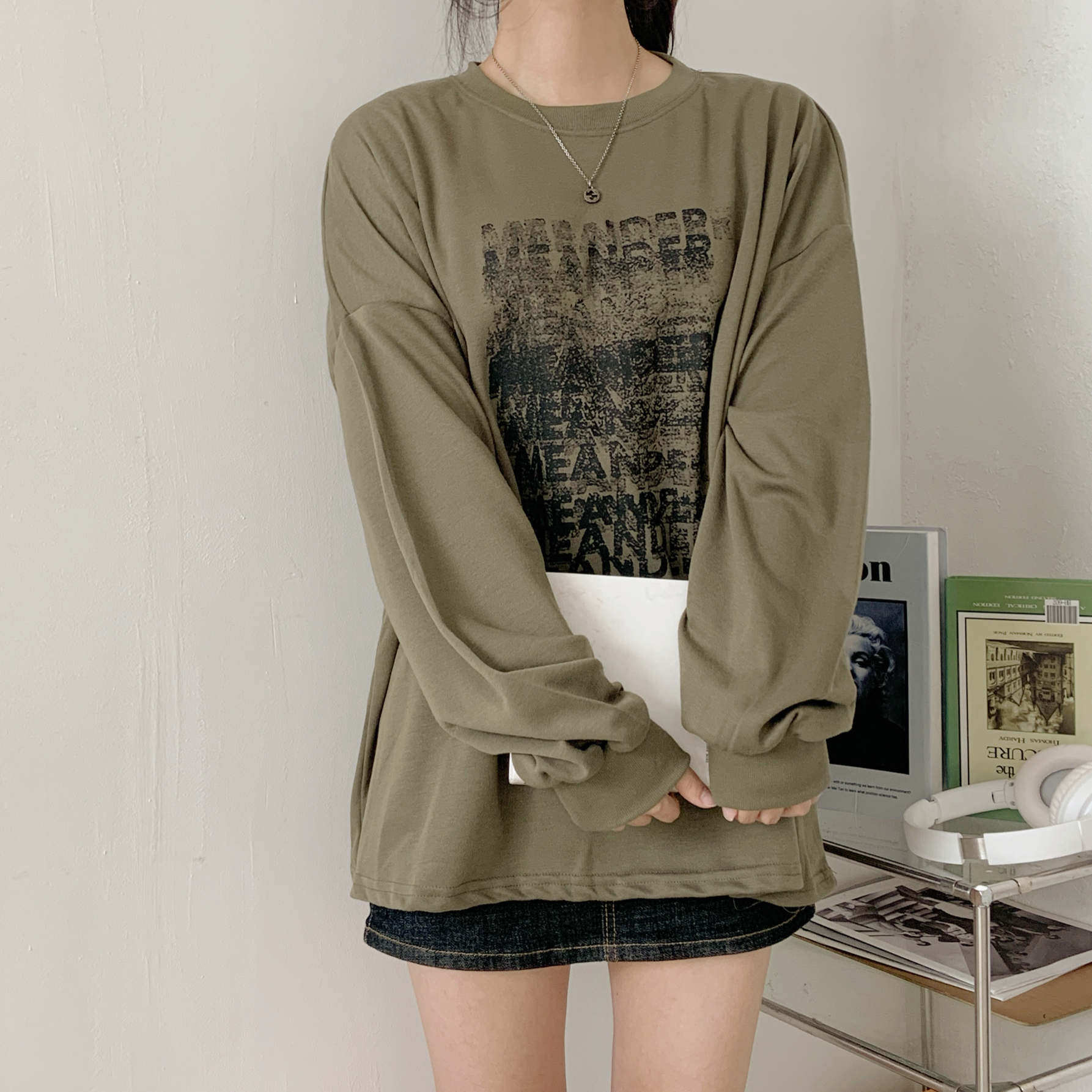 ラウンドネックボクシープリントグラデーションTシャツ | 詳細画像8