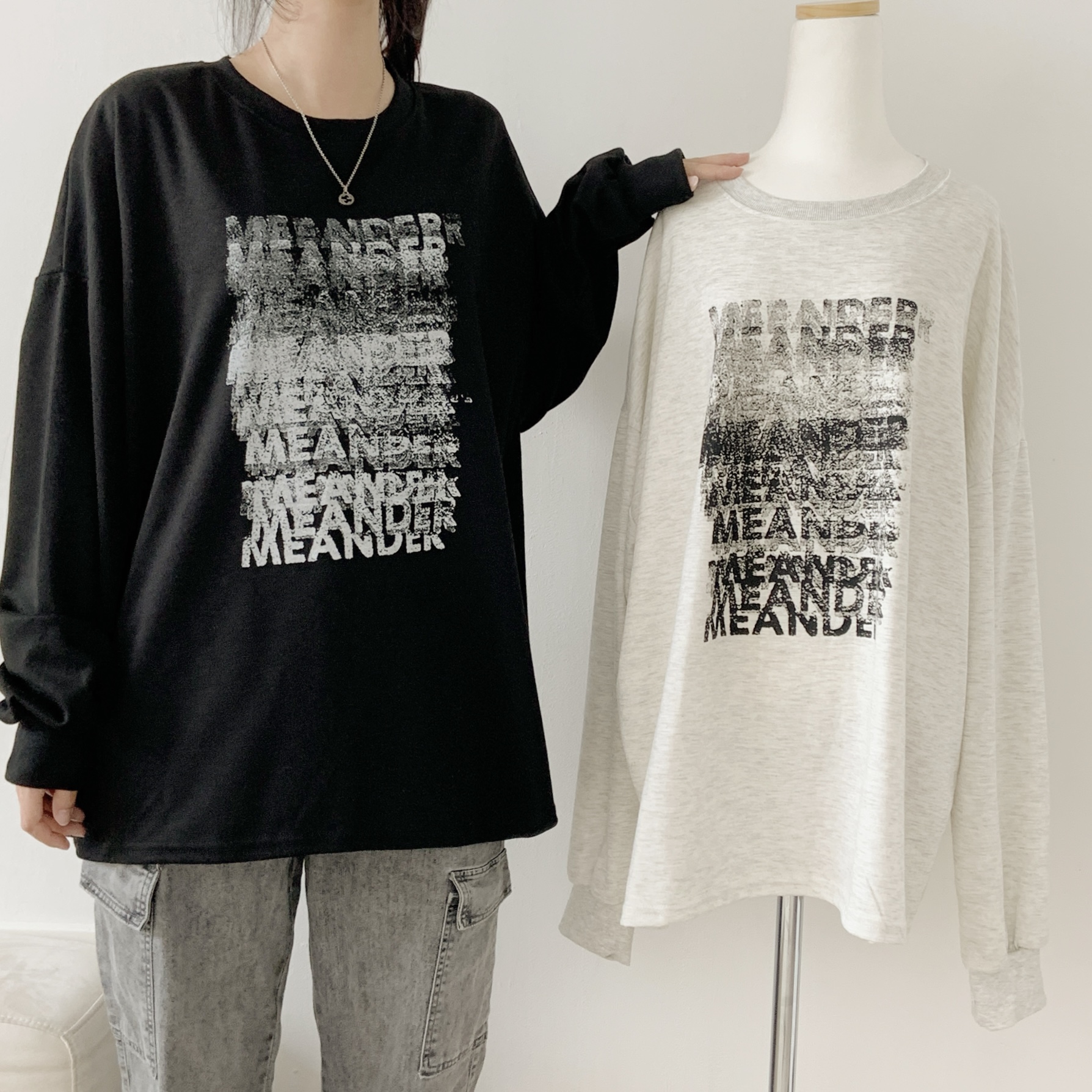 ラウンドネックボクシープリントグラデーションTシャツ | 詳細画像9