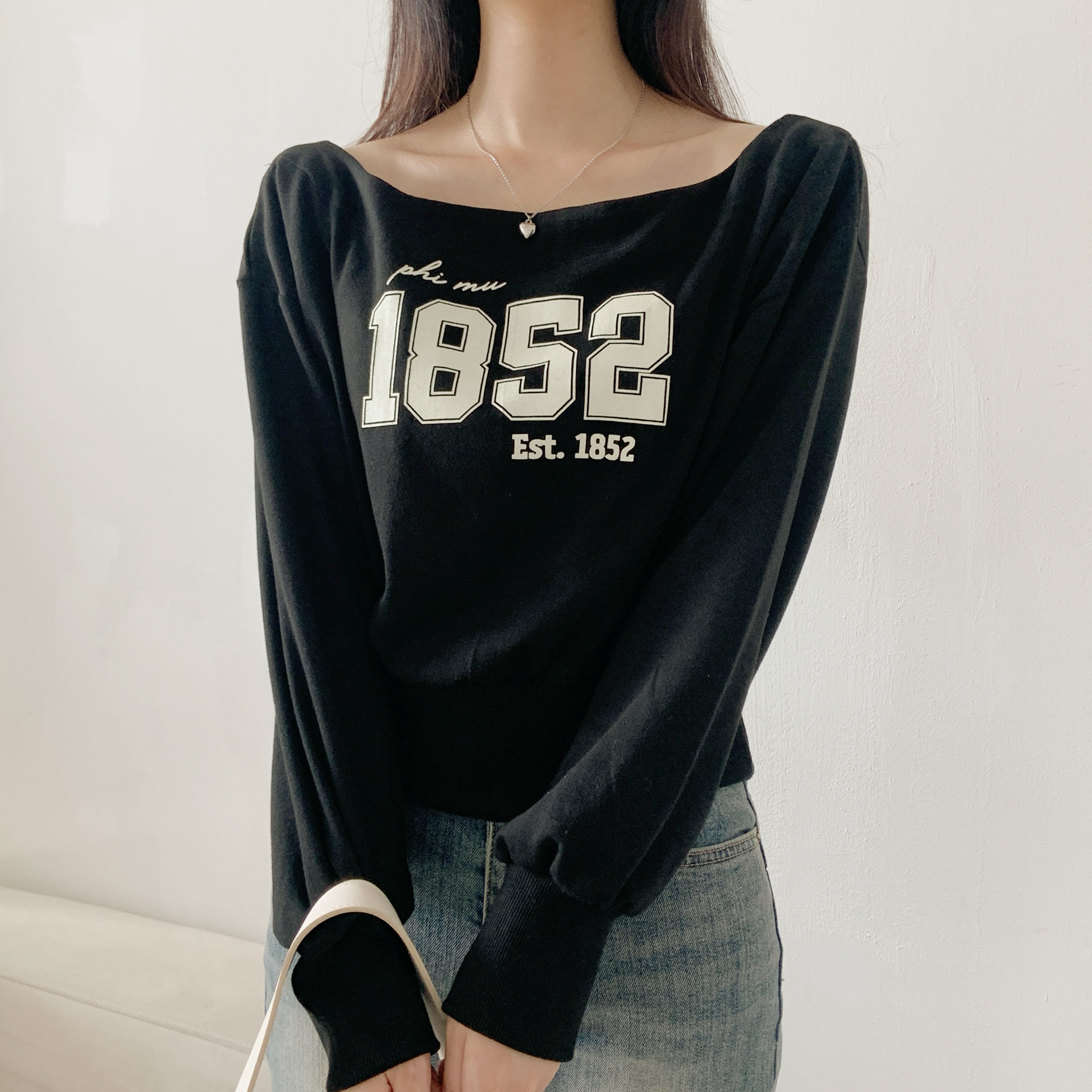 オフショルダープリントカラーTシャツ | 詳細画像4
