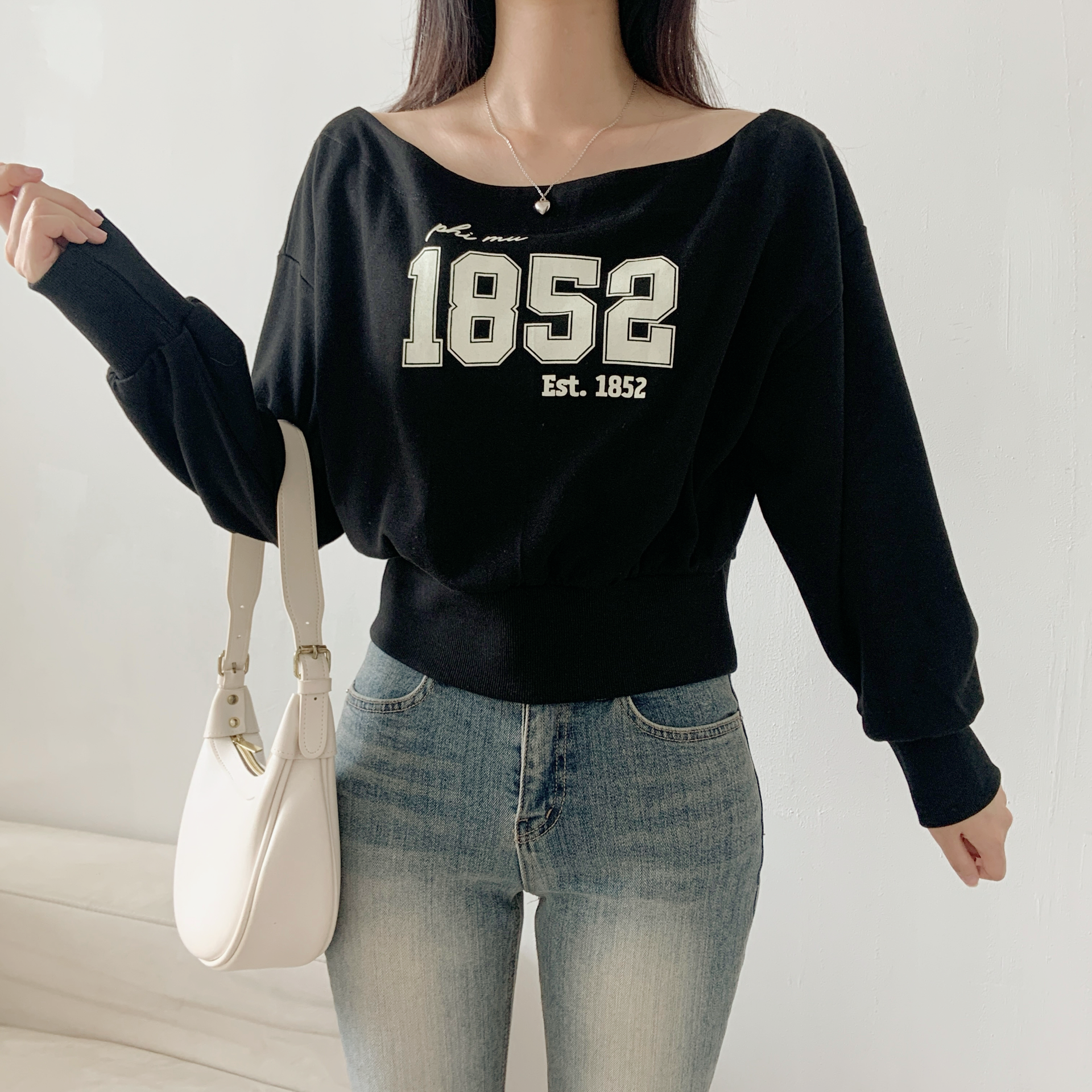 オフショルダープリントカラーTシャツ | 詳細画像5