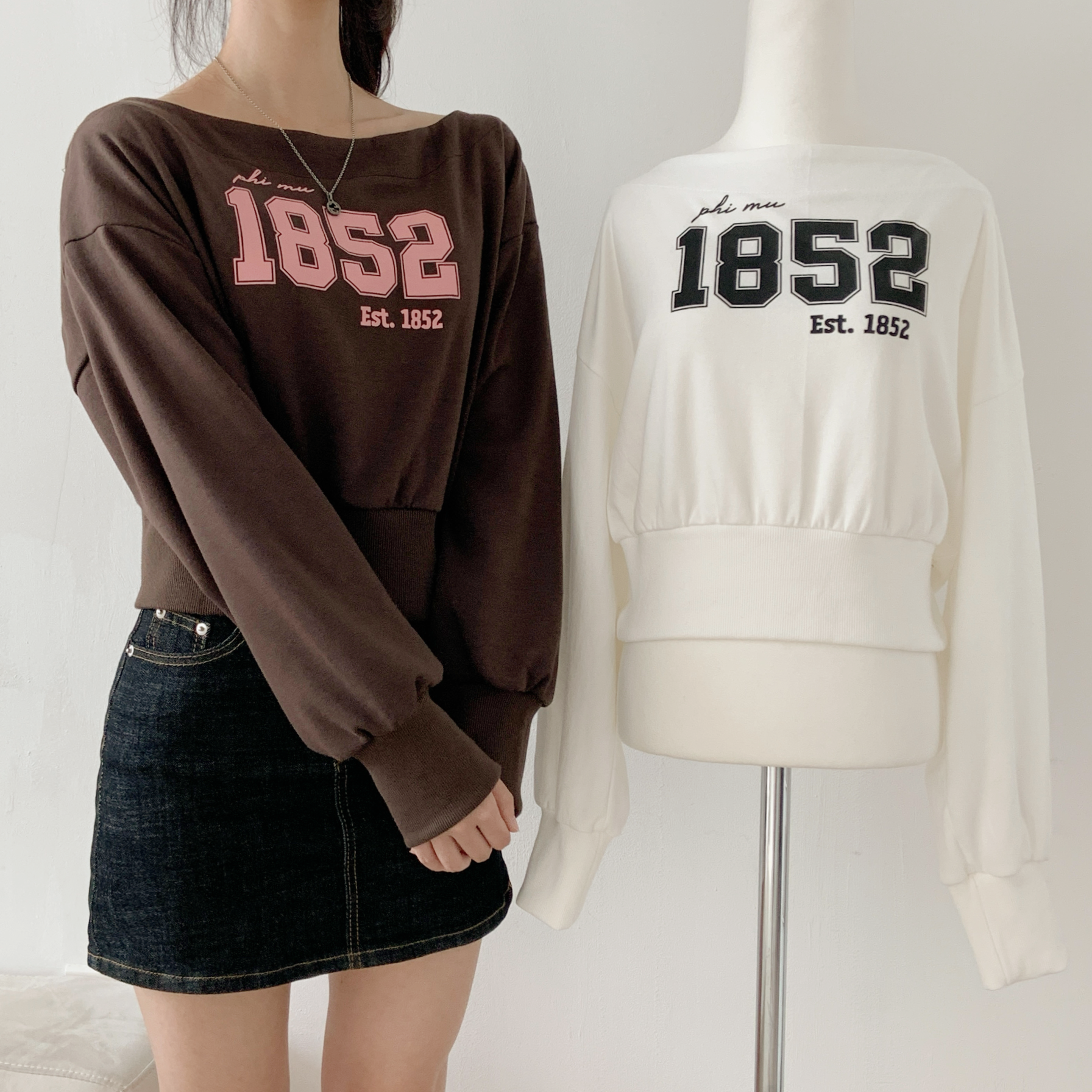 オフショルダープリントカラーTシャツ | 詳細画像8