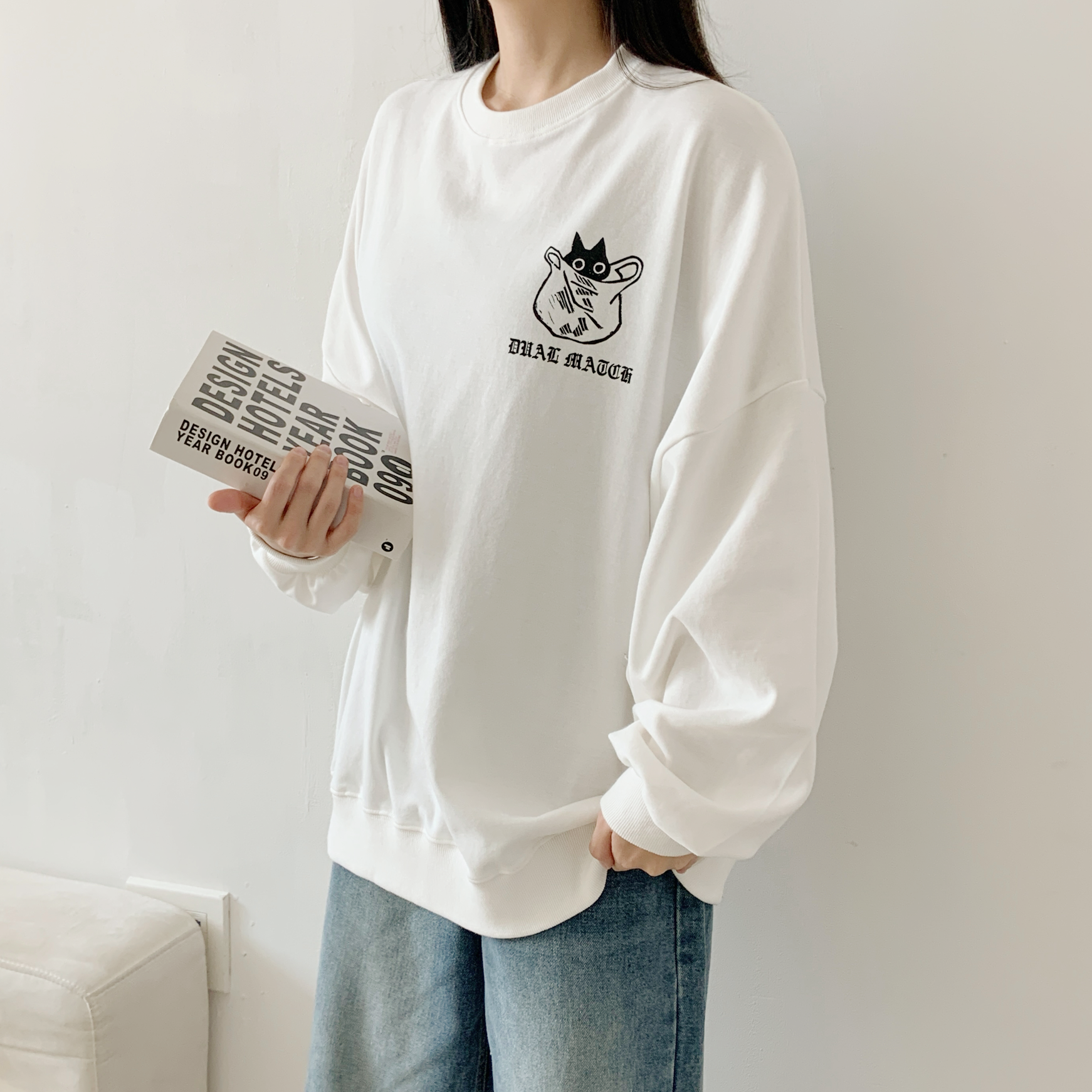 ラウンドネックオーバーサイズボクシープリントTシャツ | 詳細画像5