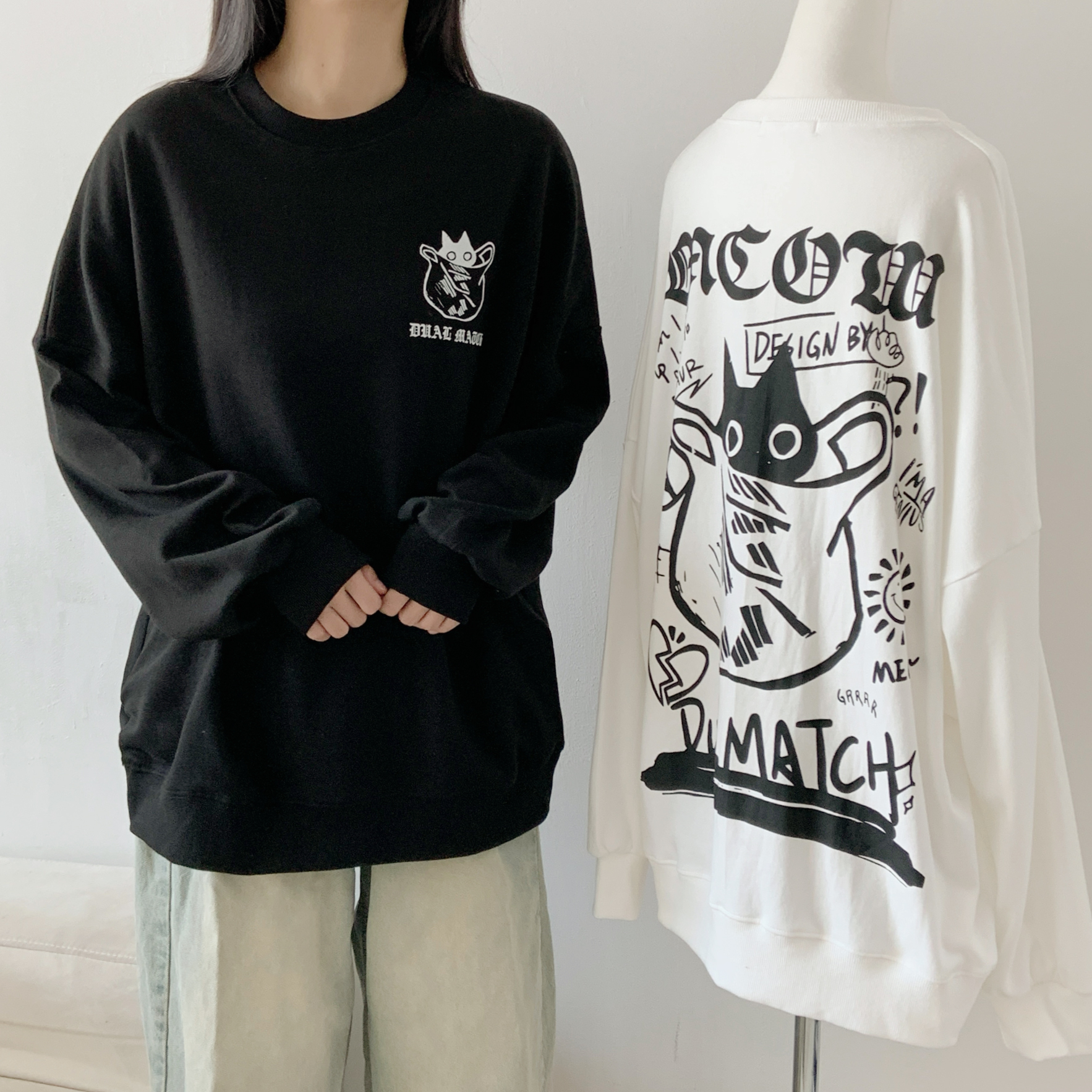 ラウンドネックオーバーサイズボクシープリントTシャツ | 詳細画像9