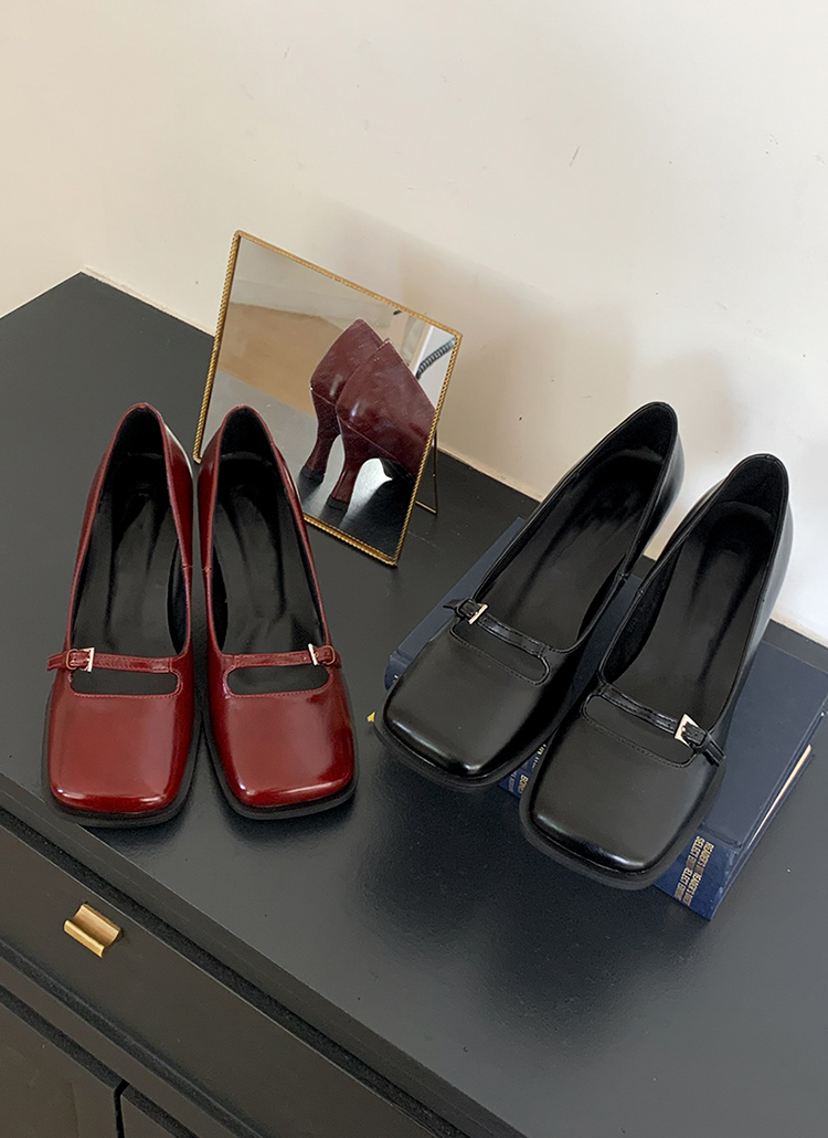 スクエアトゥバックルパンプス | レディースファッション通販 - DHOLIC