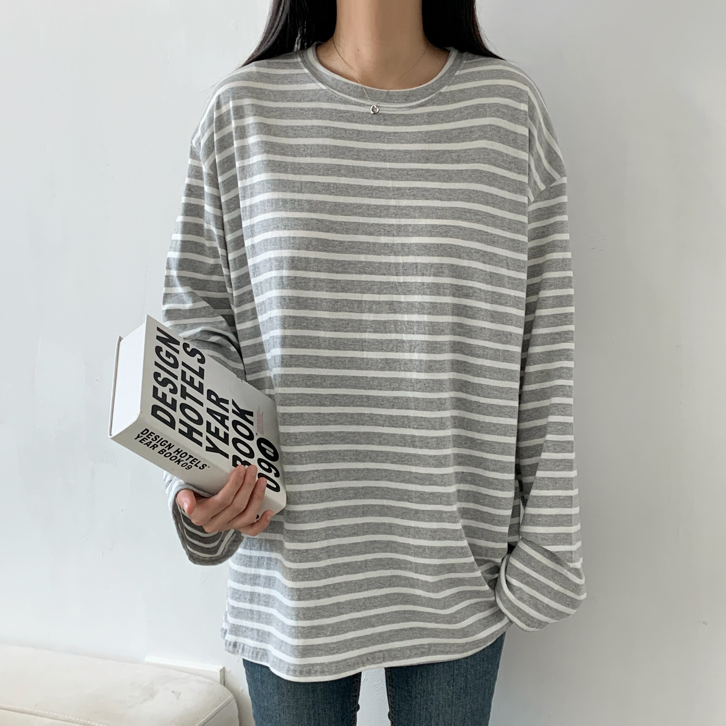 ラウンドネックルーズボーダーTシャツ | 詳細画像2