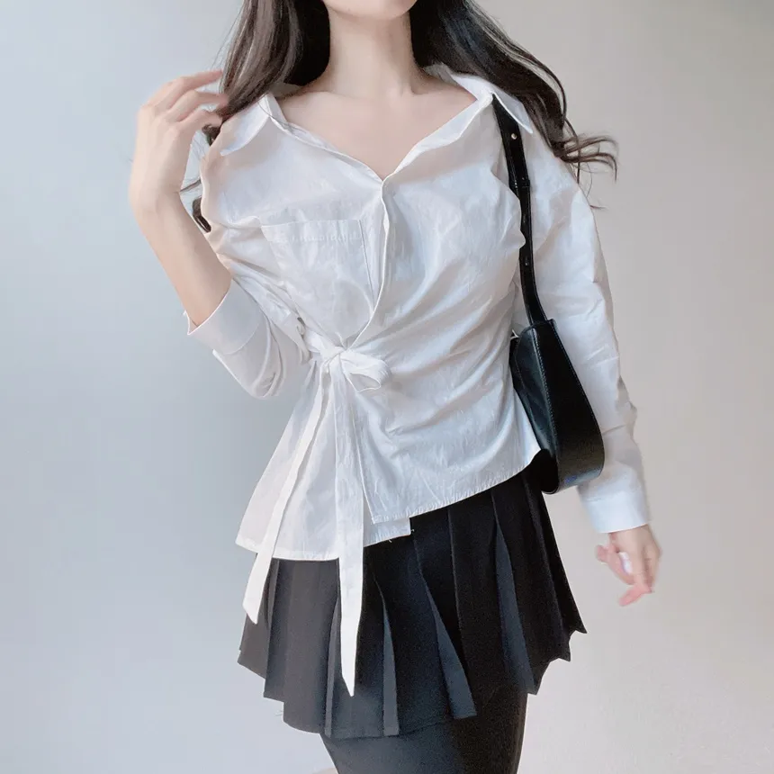 スカート付ロングプリーツブーツカットセットパンツスカート | mirangmirang | 詳細画像48