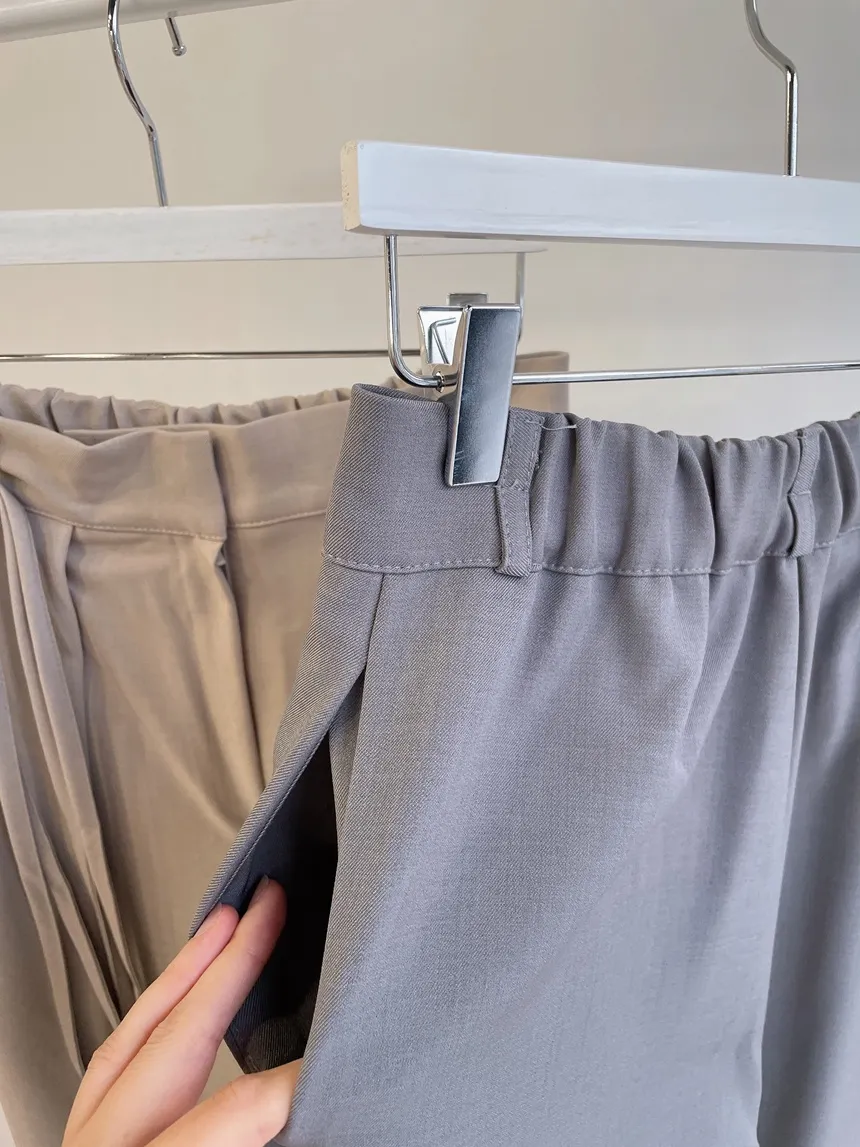 ストラップ付ピンタックバックゴムロングスラックス | mirangmirang | 詳細画像38