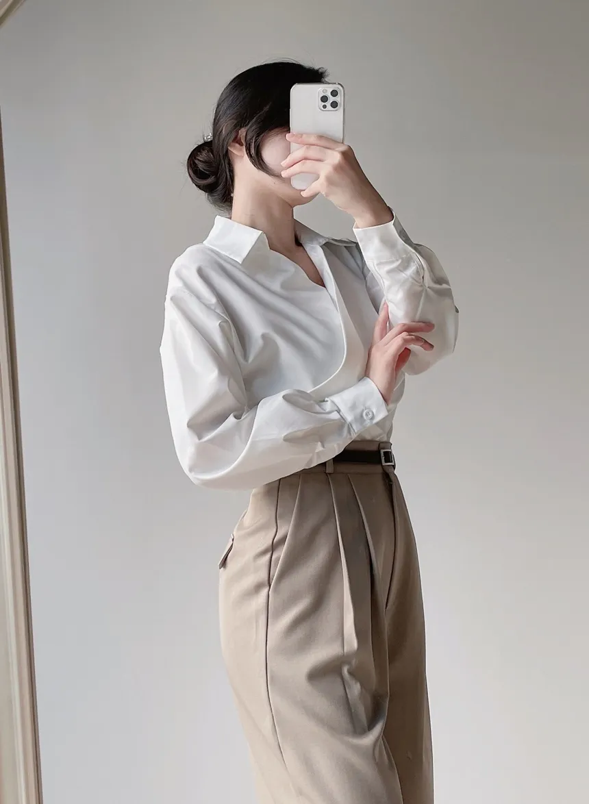 ベルト付ピンタックワイドスラックス | mirangmirang | 詳細画像38