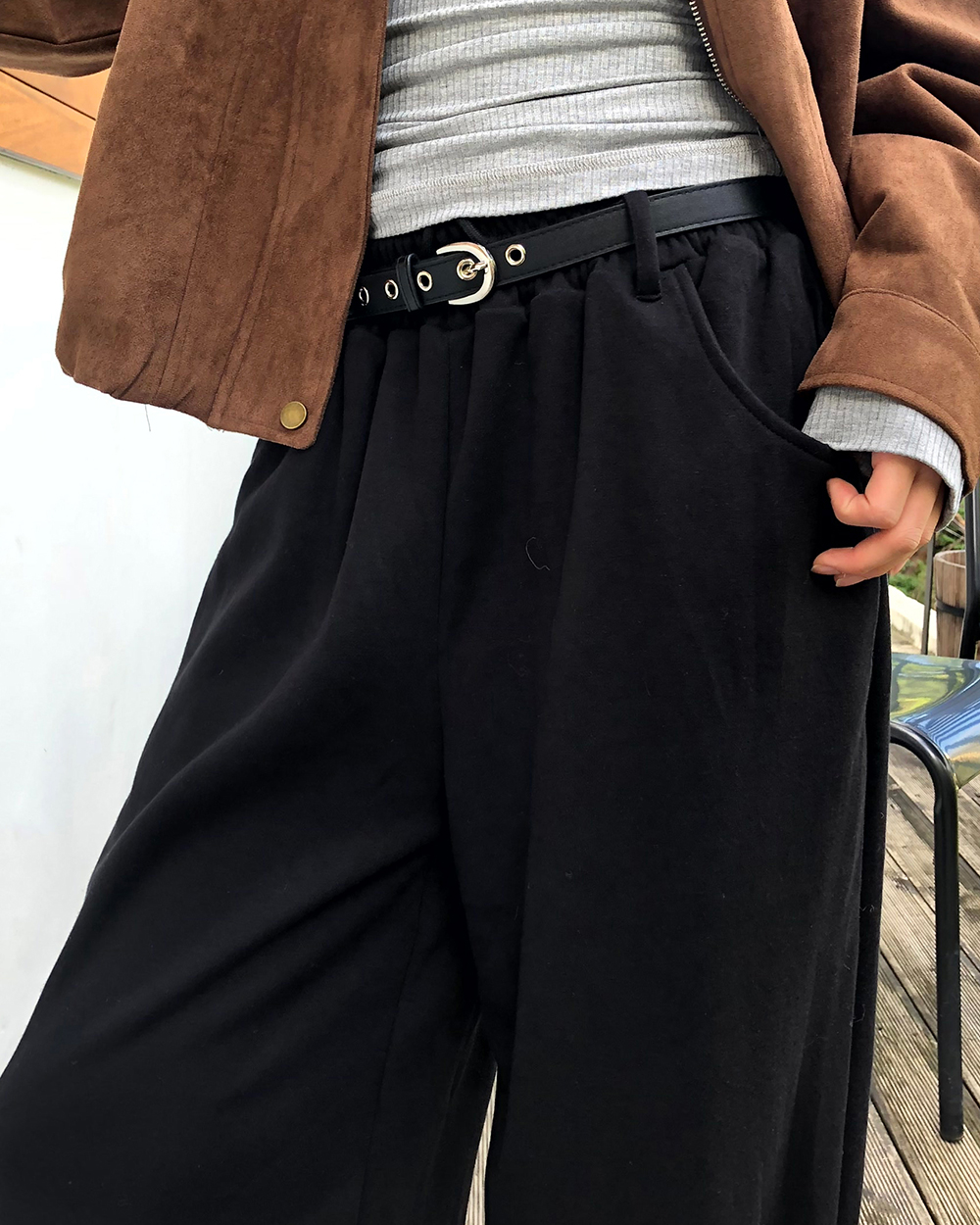 ベルト付ゴムワイドドローコードパンツ | レディースファッション通販