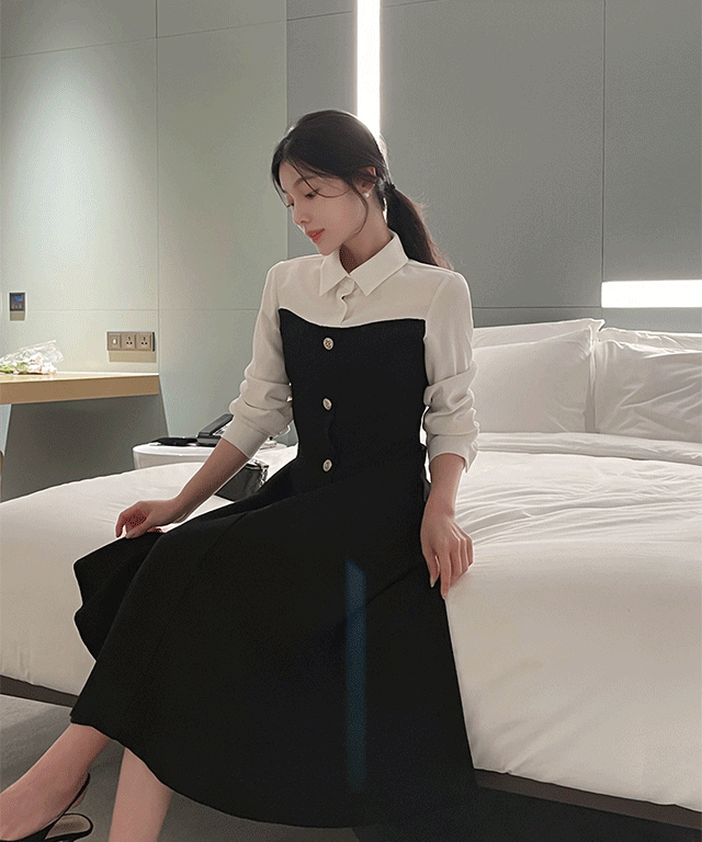 専用品【美品】45rpm 45R ツイードワンピース ロング 長袖 ポケット