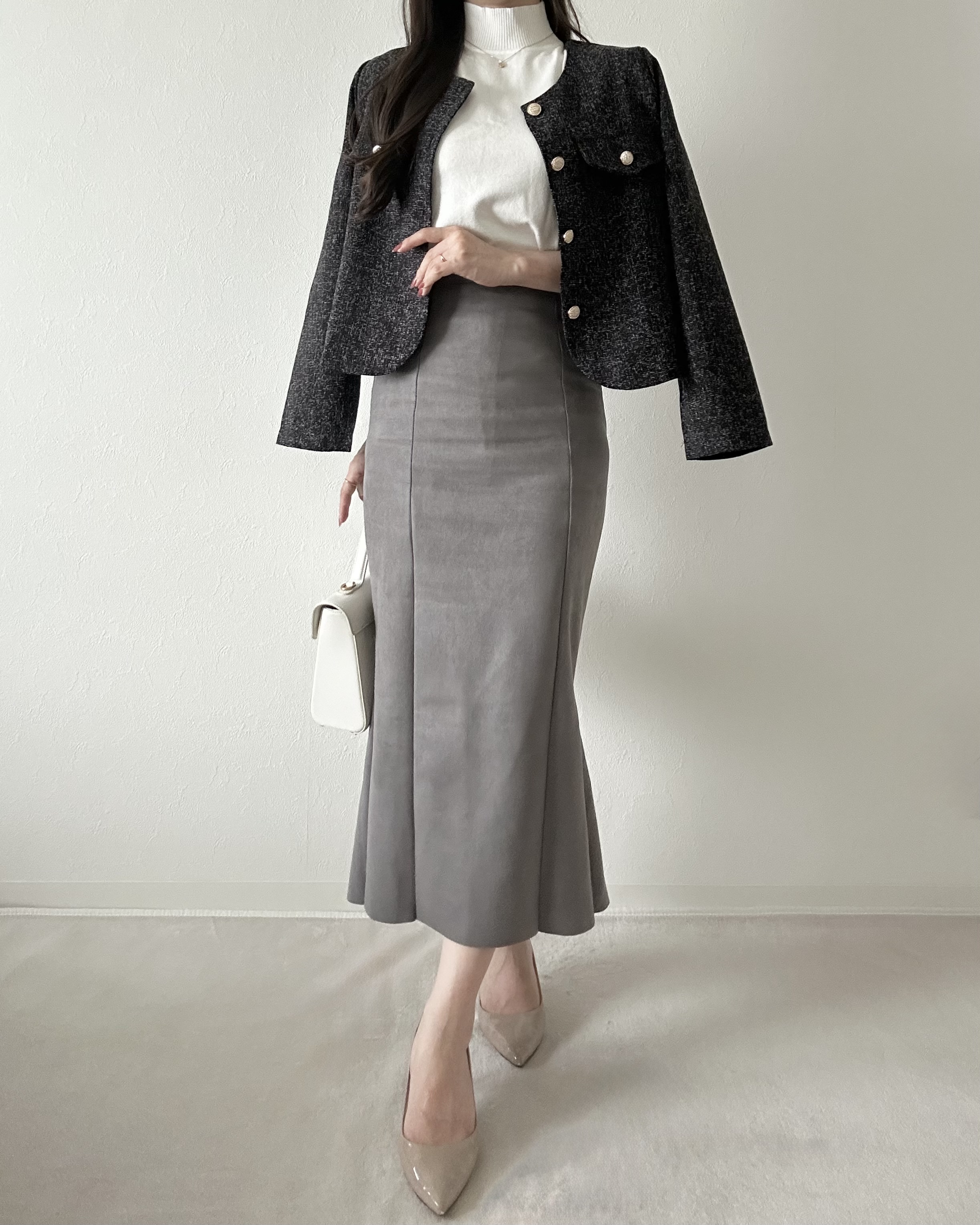 フラップツイードノーカラージャケット | 詳細画像4