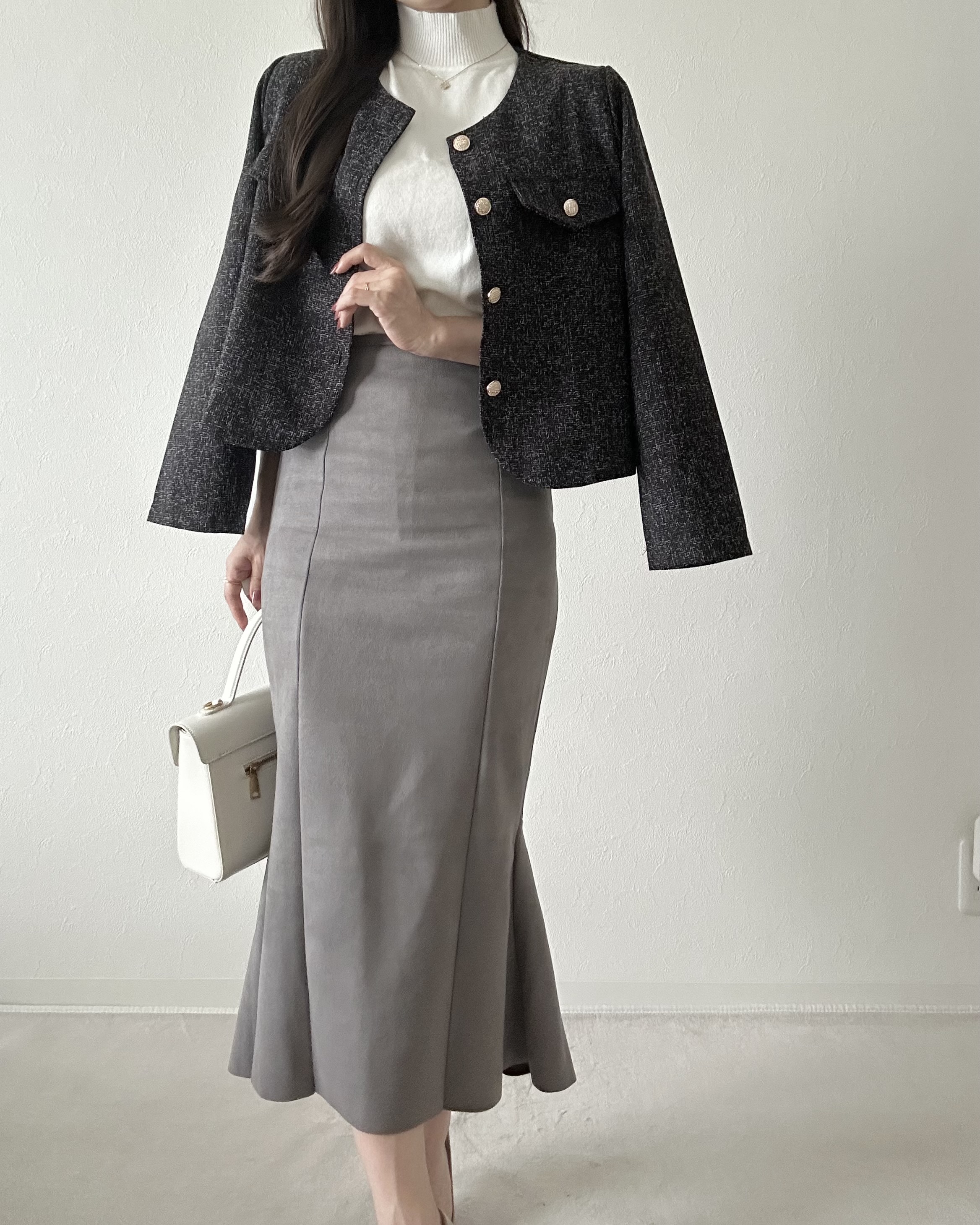 フラップツイードノーカラージャケット | 詳細画像6