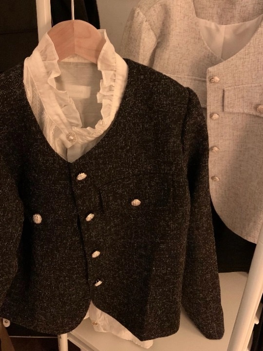 フラップツイードノーカラージャケット | 詳細画像16