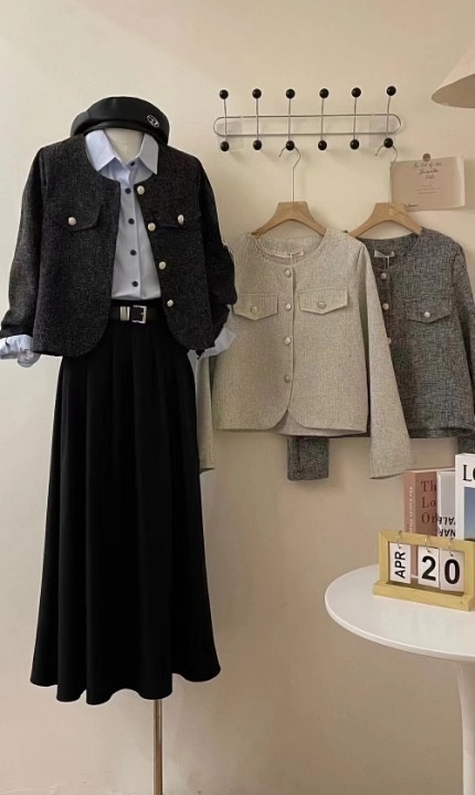 フラップツイードノーカラージャケット | 詳細画像19