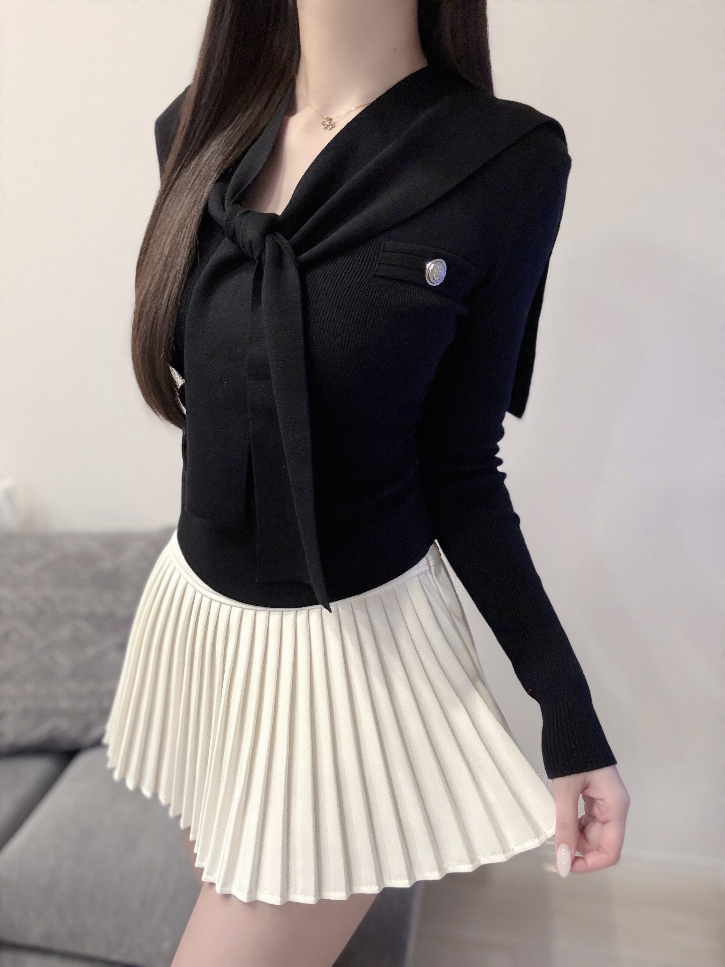 セーラーカラーVネックニット | 詳細画像3