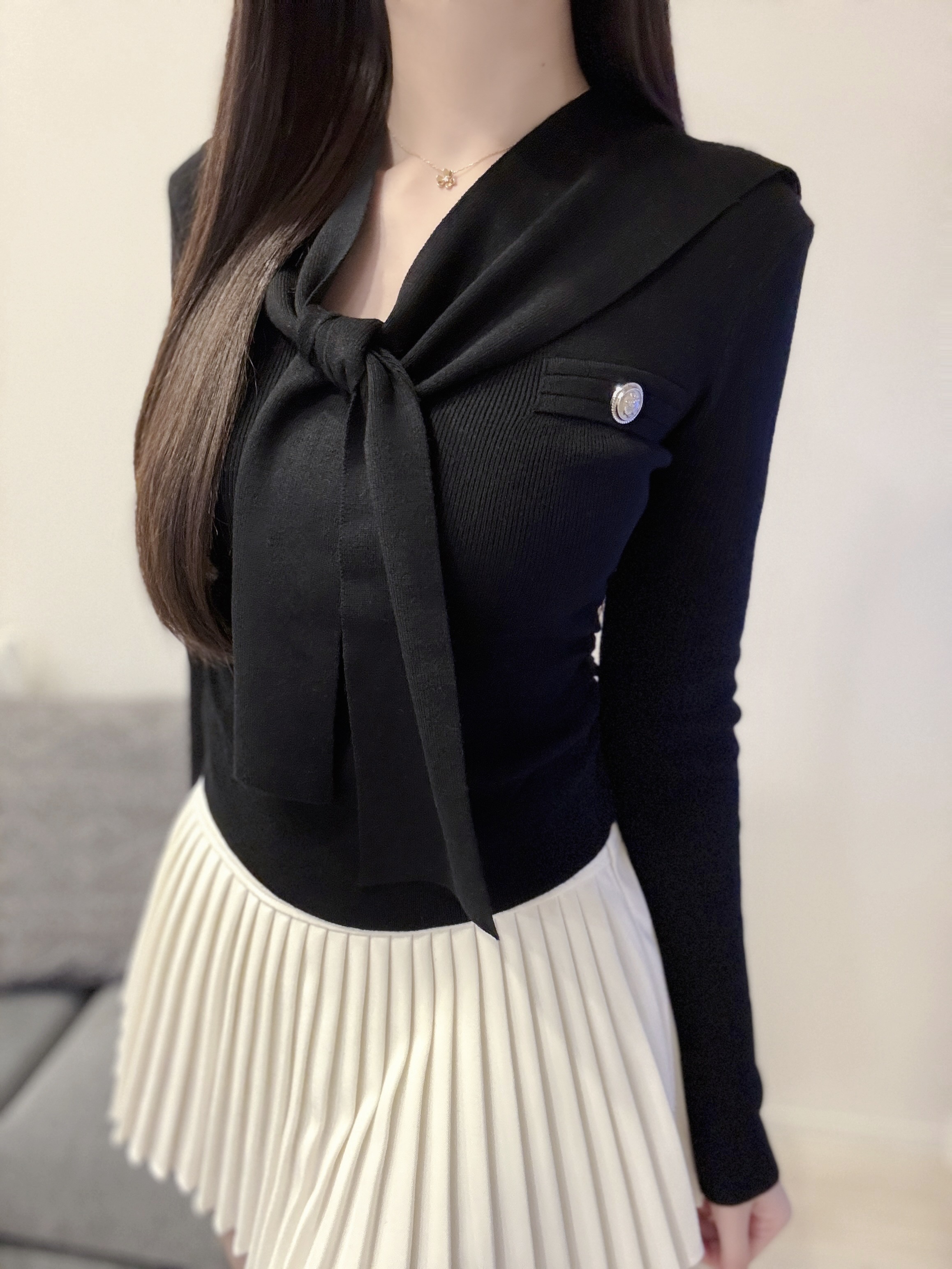 セーラーカラーVネックニット | 詳細画像5