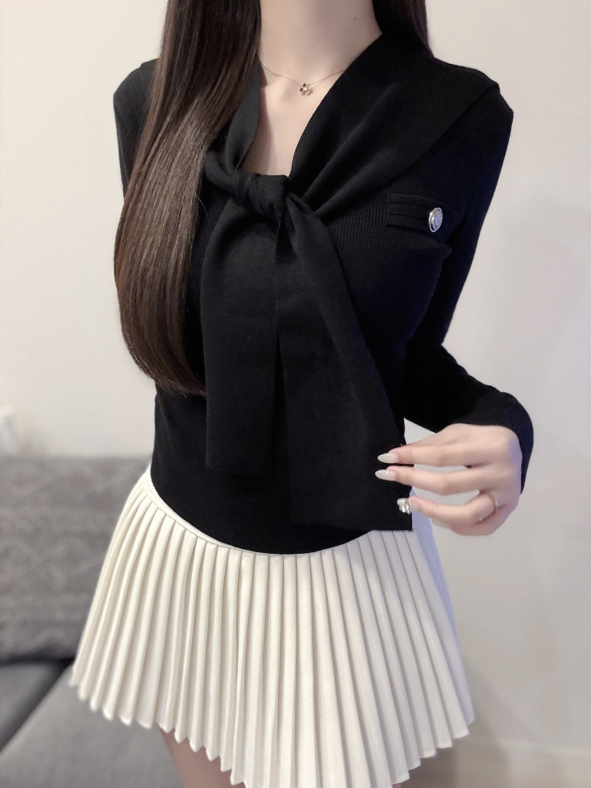 セーラーカラーVネックニット | 詳細画像7