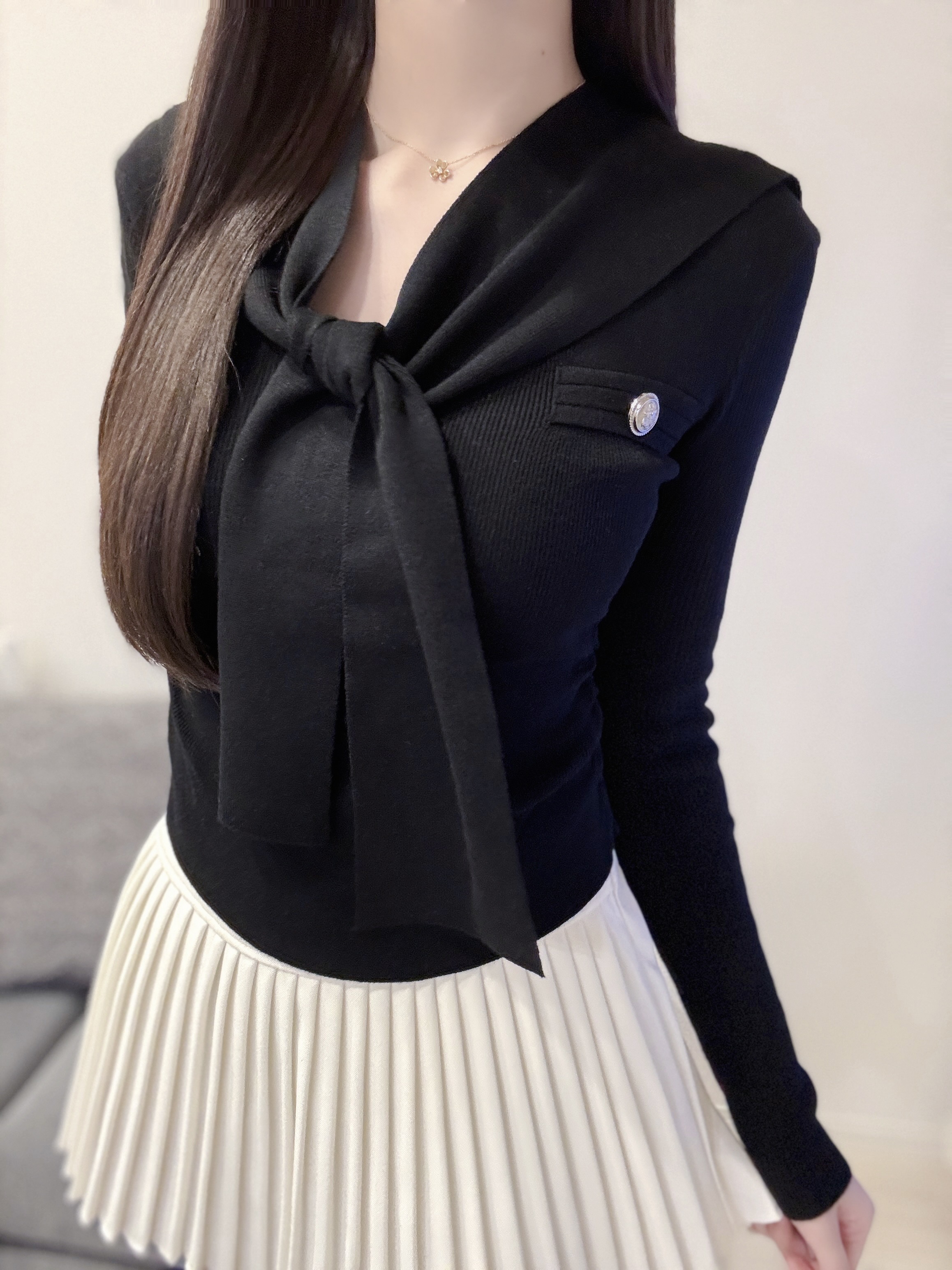 セーラーカラーVネックニット | 詳細画像2