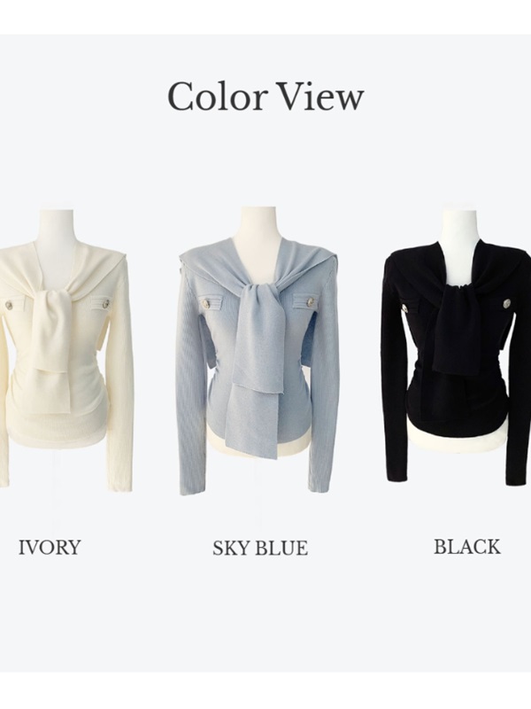 セーラーカラーVネックニット | 詳細画像12