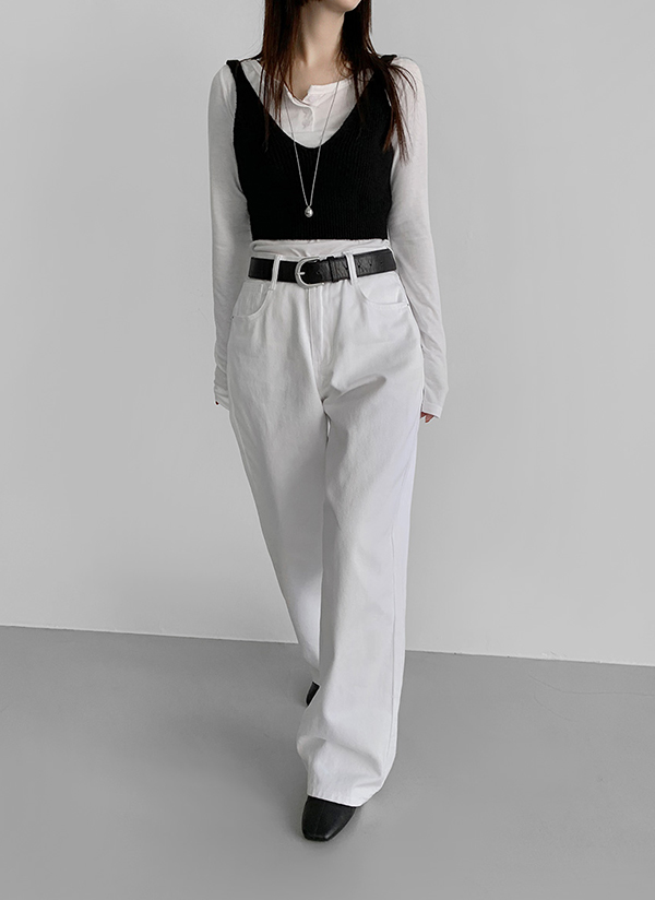 リブVネックビスチェ | レディースファッション通販 - DHOLIC