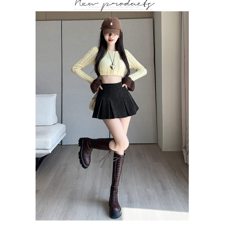 コーデュロイプリーツミニスカートパンツ | 詳細画像9