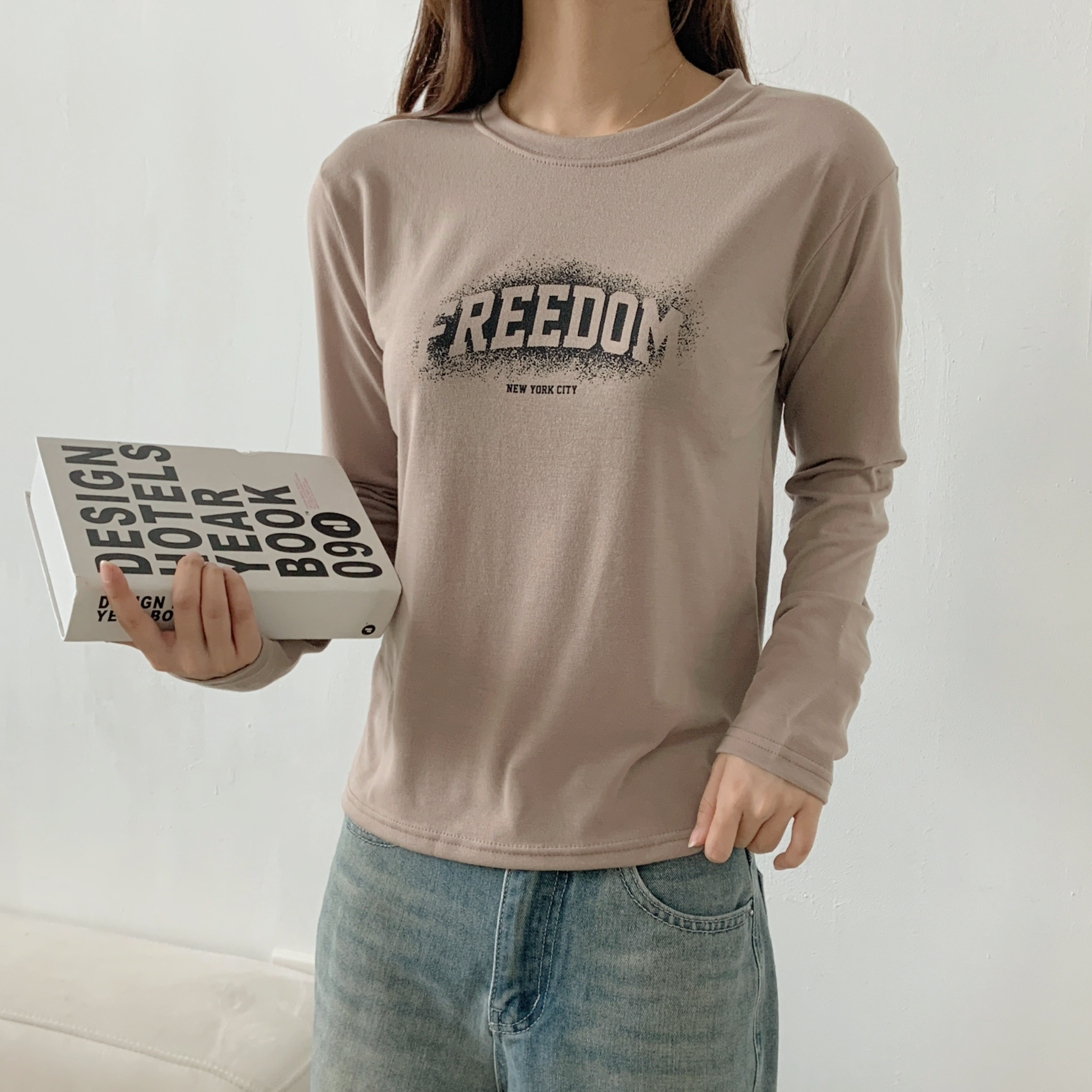 ストレッチラウンドネックスリム長袖ロゴTシャツ | 詳細画像4