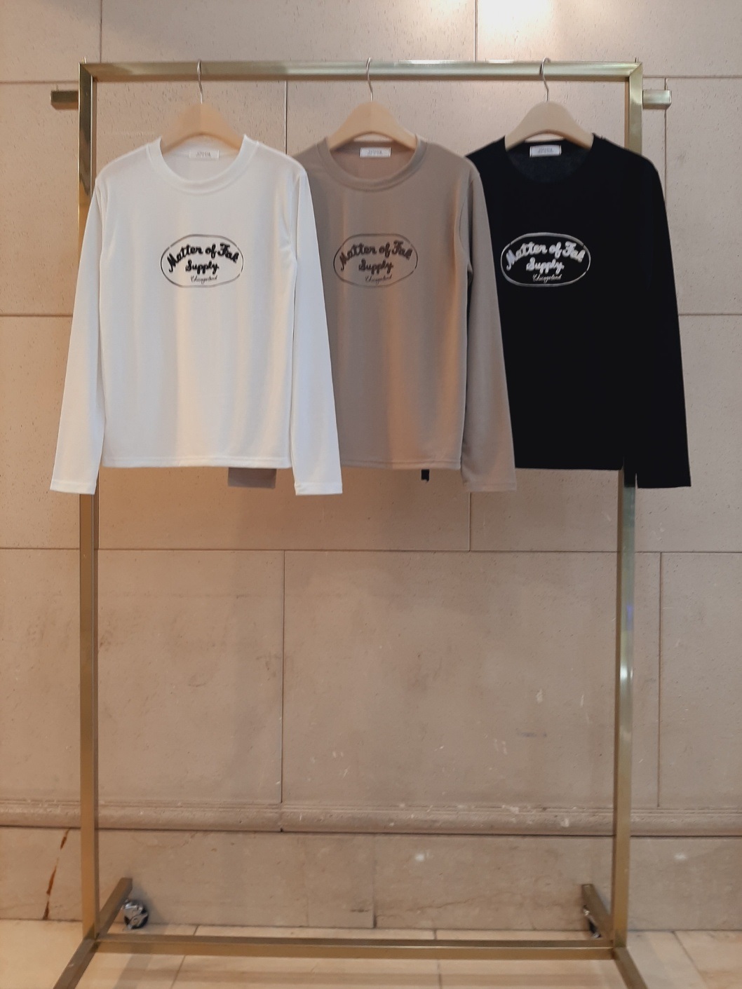 ストレッチラウンドネックスリム長袖ロゴTシャツ | 詳細画像9