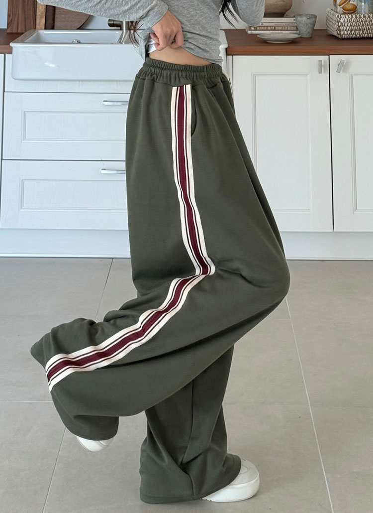 ドローストリングピンタックウエストゴムオーバーサイズトラック