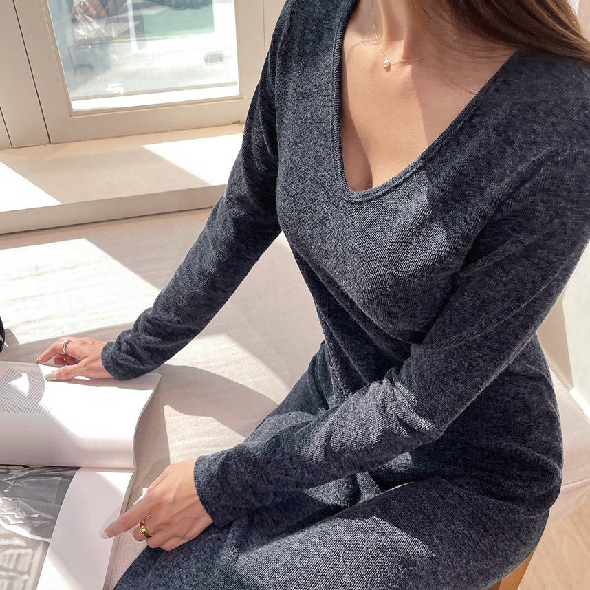 VネックベルスリーブAラインワンピース | レディース