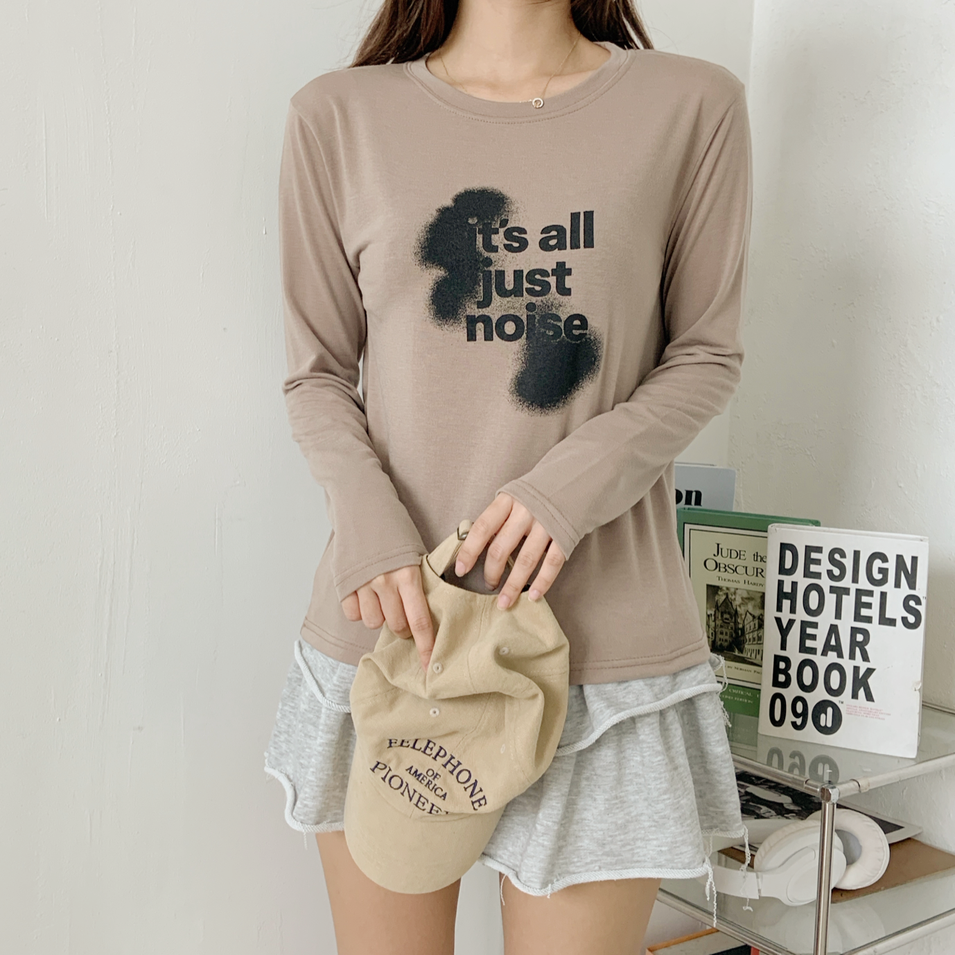 ストレッチラウンドネックスリム長袖ロゴTシャツ | 詳細画像5