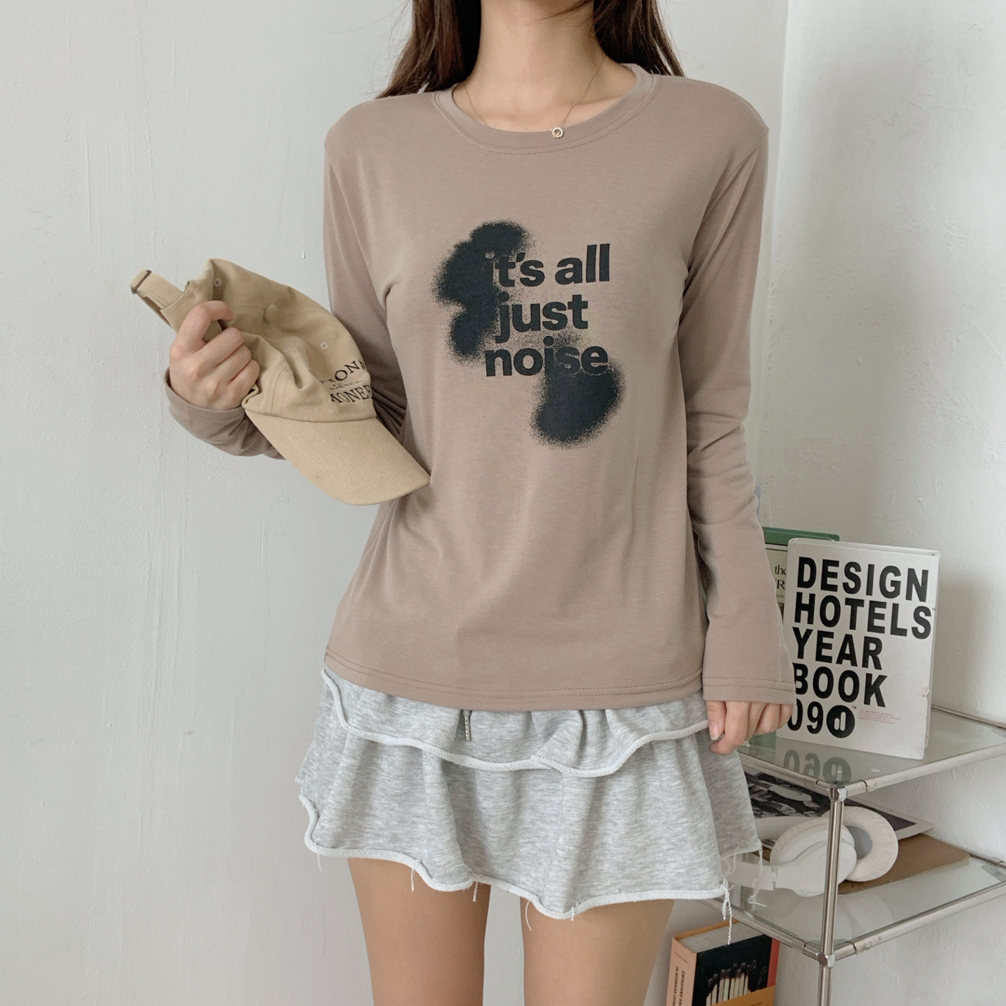 ストレッチラウンドネックスリム長袖ロゴTシャツ | 詳細画像4