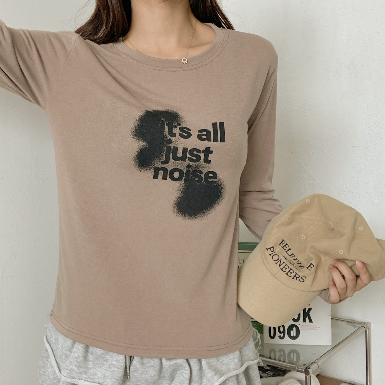 ストレッチラウンドネックスリム長袖ロゴTシャツ | 詳細画像6