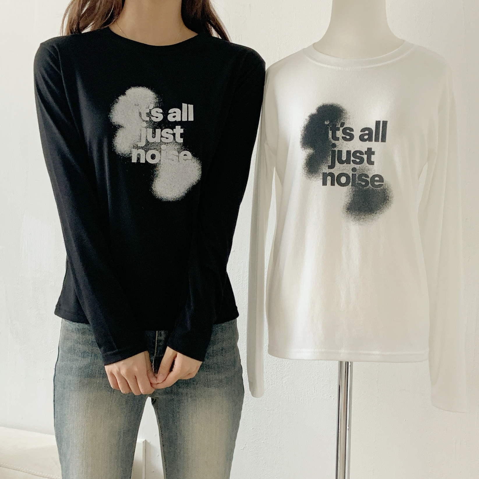 ストレッチラウンドネックスリム長袖ロゴTシャツ | 詳細画像8