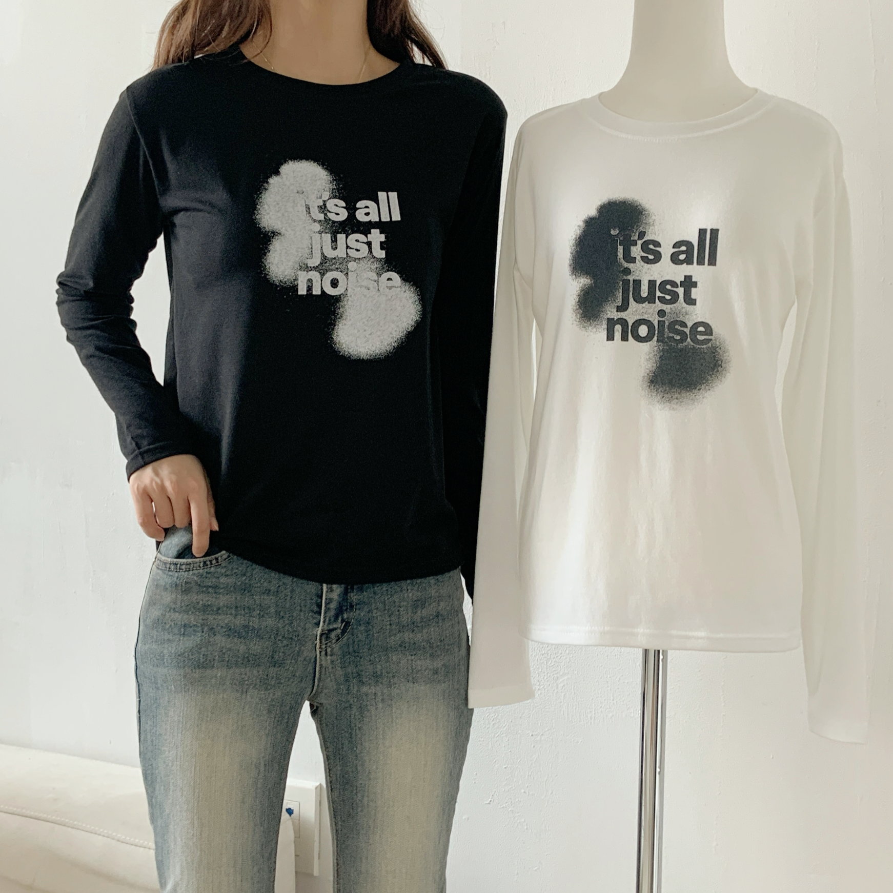 ストレッチラウンドネックスリム長袖ロゴTシャツ | 詳細画像7